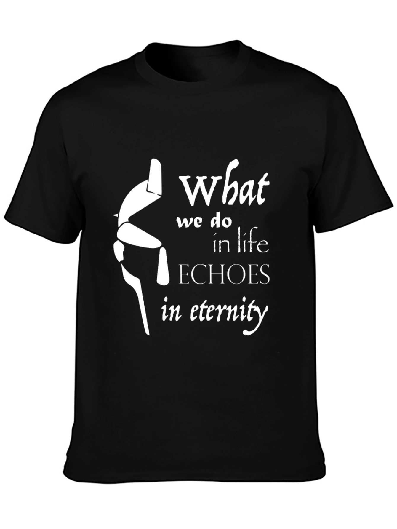 Black Eternity Echoes T-Shirt - Black Graphic Tee view 3