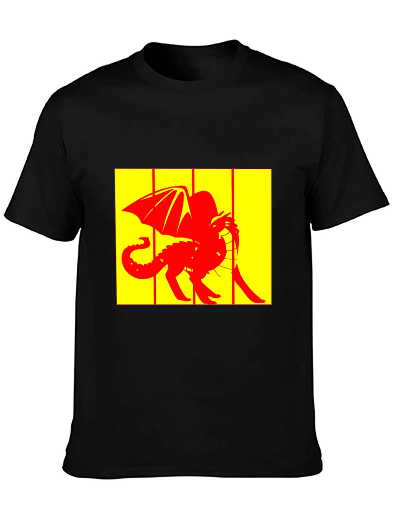 Red Dragon Graphic Black T-Shirt - 3