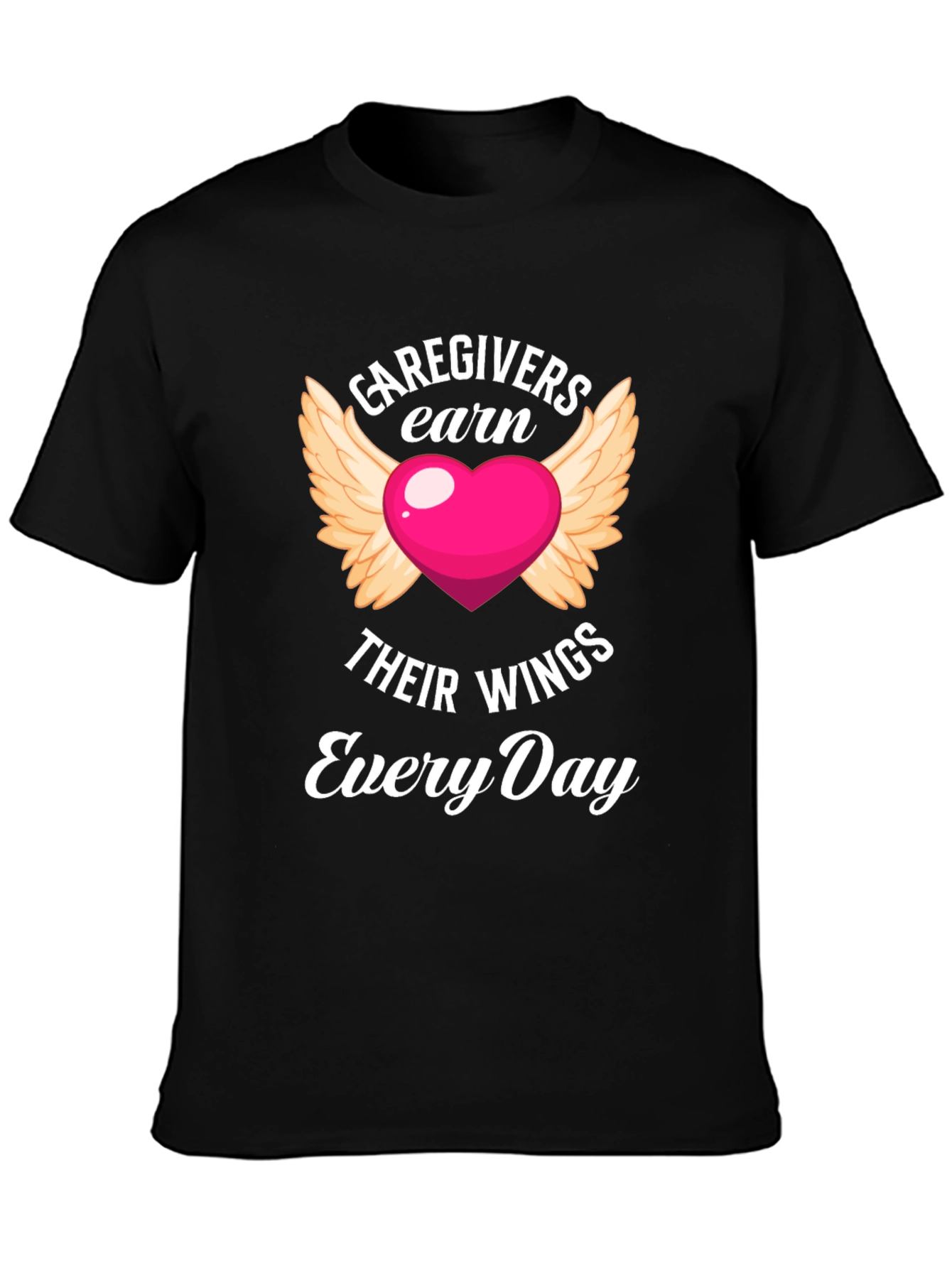Black Caregivers Earn Their Wings T-Shirt view 3
