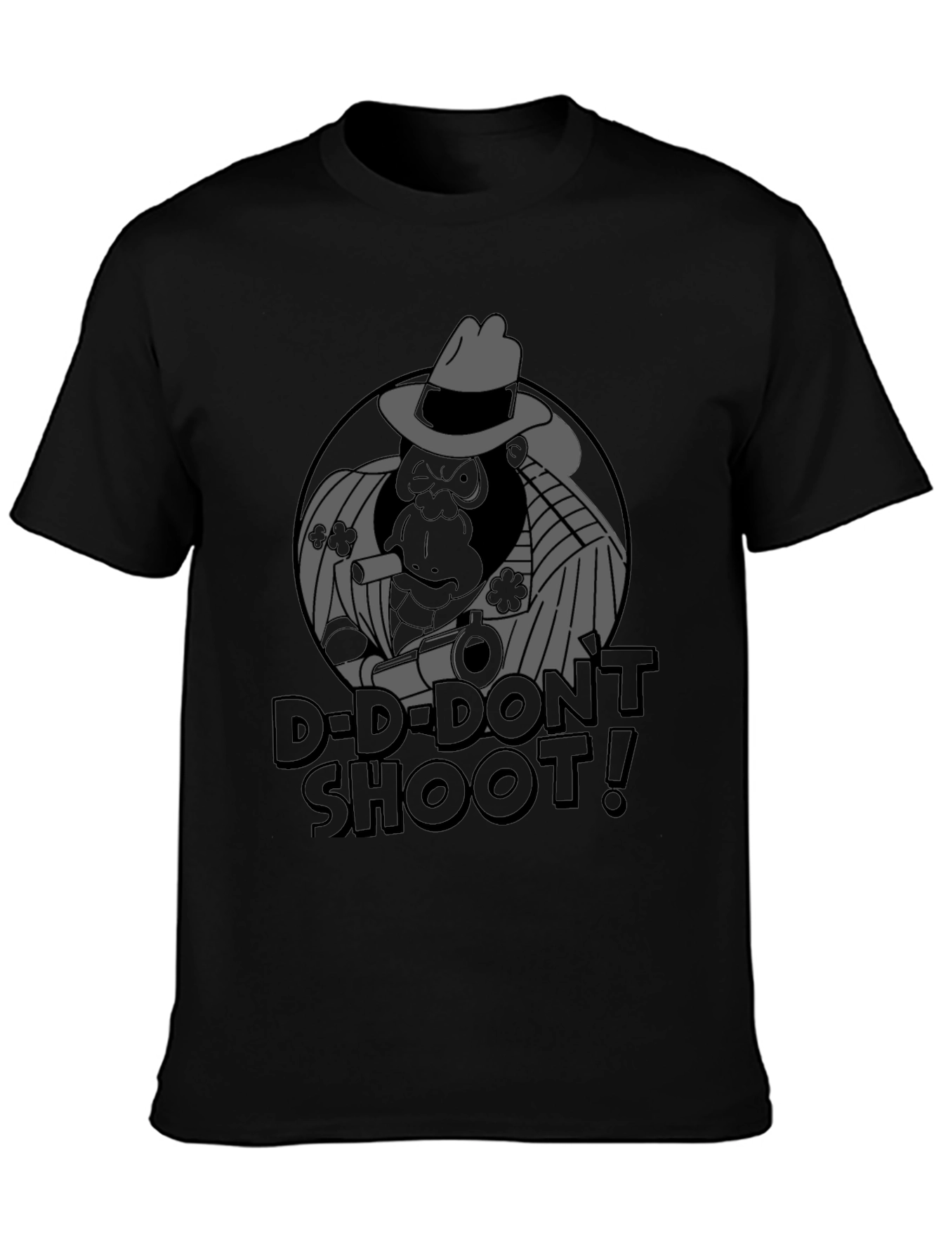 Black Dont Shoot Gorilla Graphic T-Shirt view 3