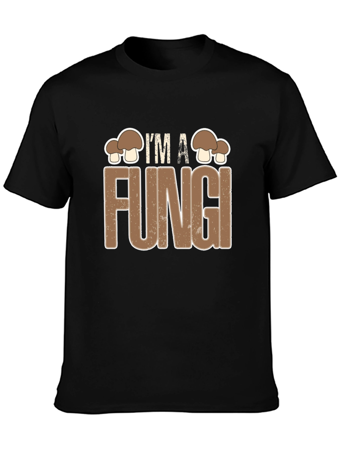 Black I'm A Fungi Funny Graphic Tee view 3
