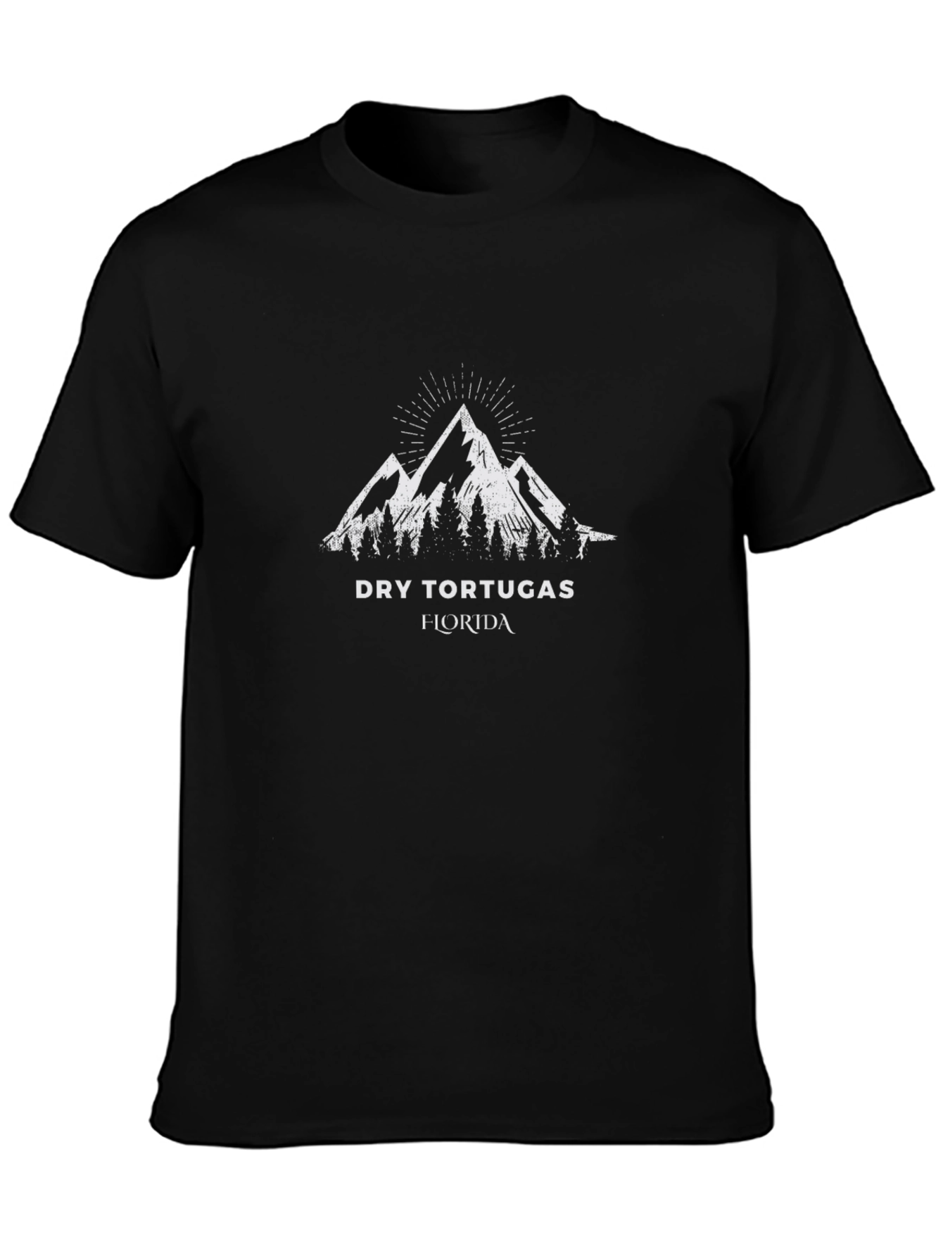 Black Dry Tortugas Florida Graphic T-Shirt - Black view 3