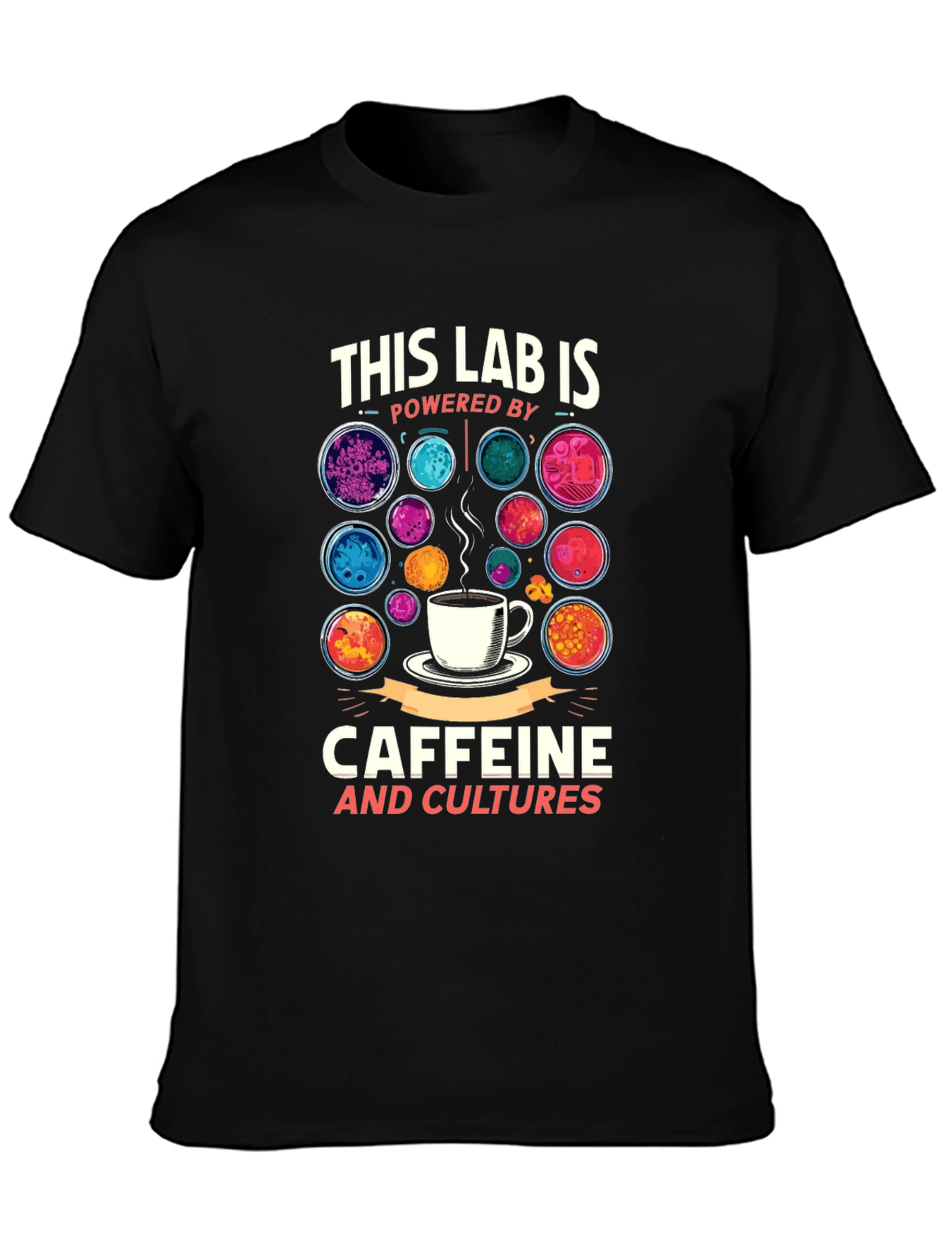 Black Lab Powered by Caffeine and Cultures Graphic Tee view 3