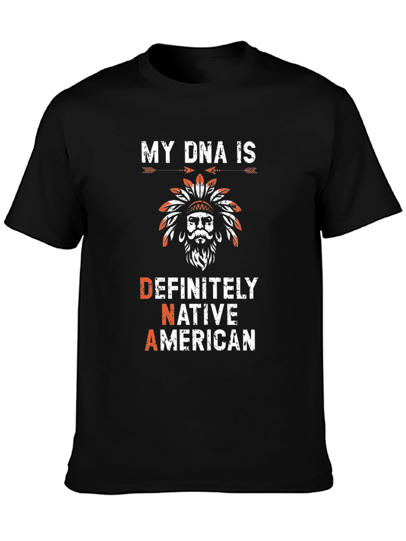 Black Native American DNA T-Shirt view 3