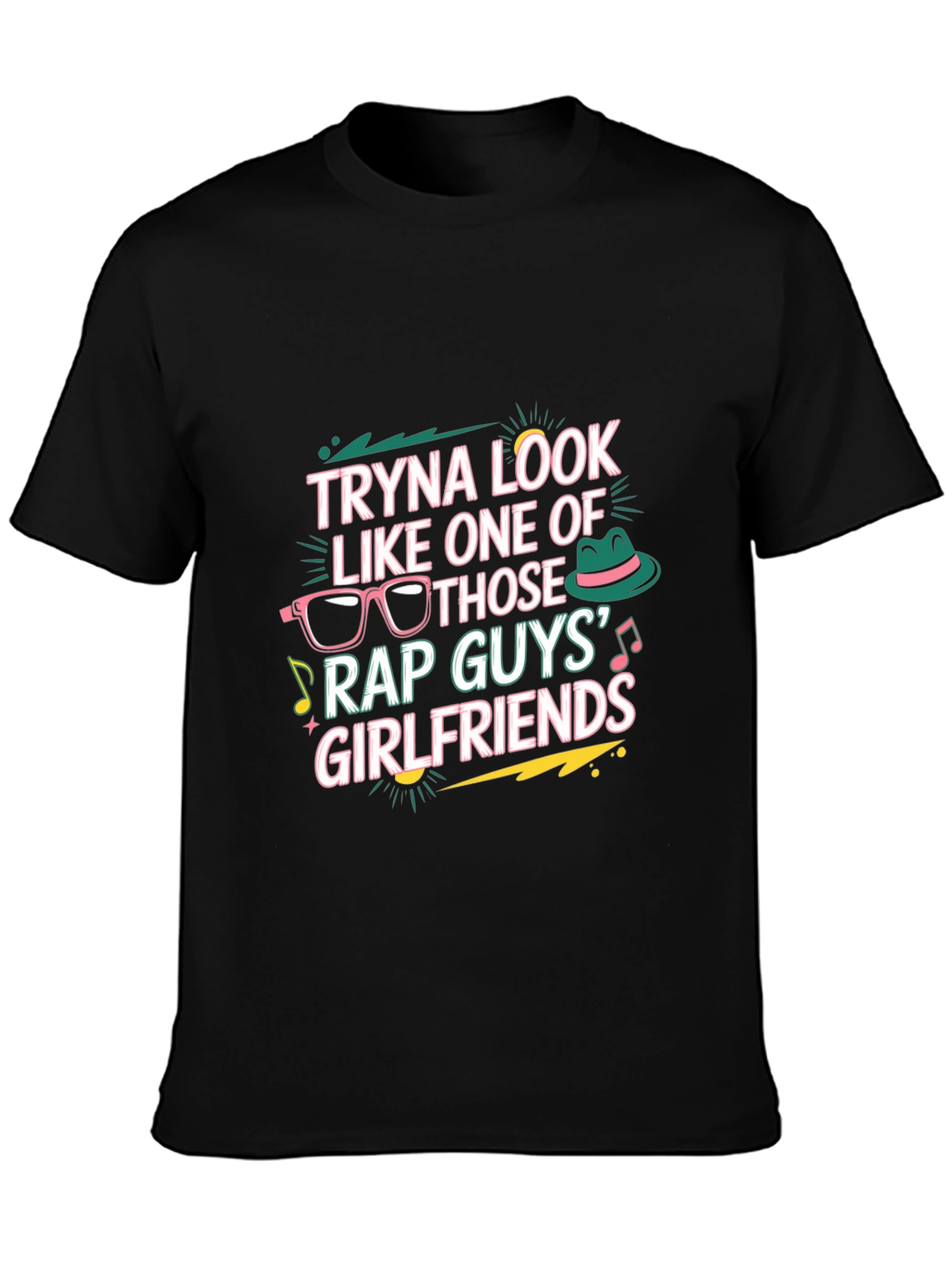 Black Rap Guys' Girlfriends Graphic Tee view 3