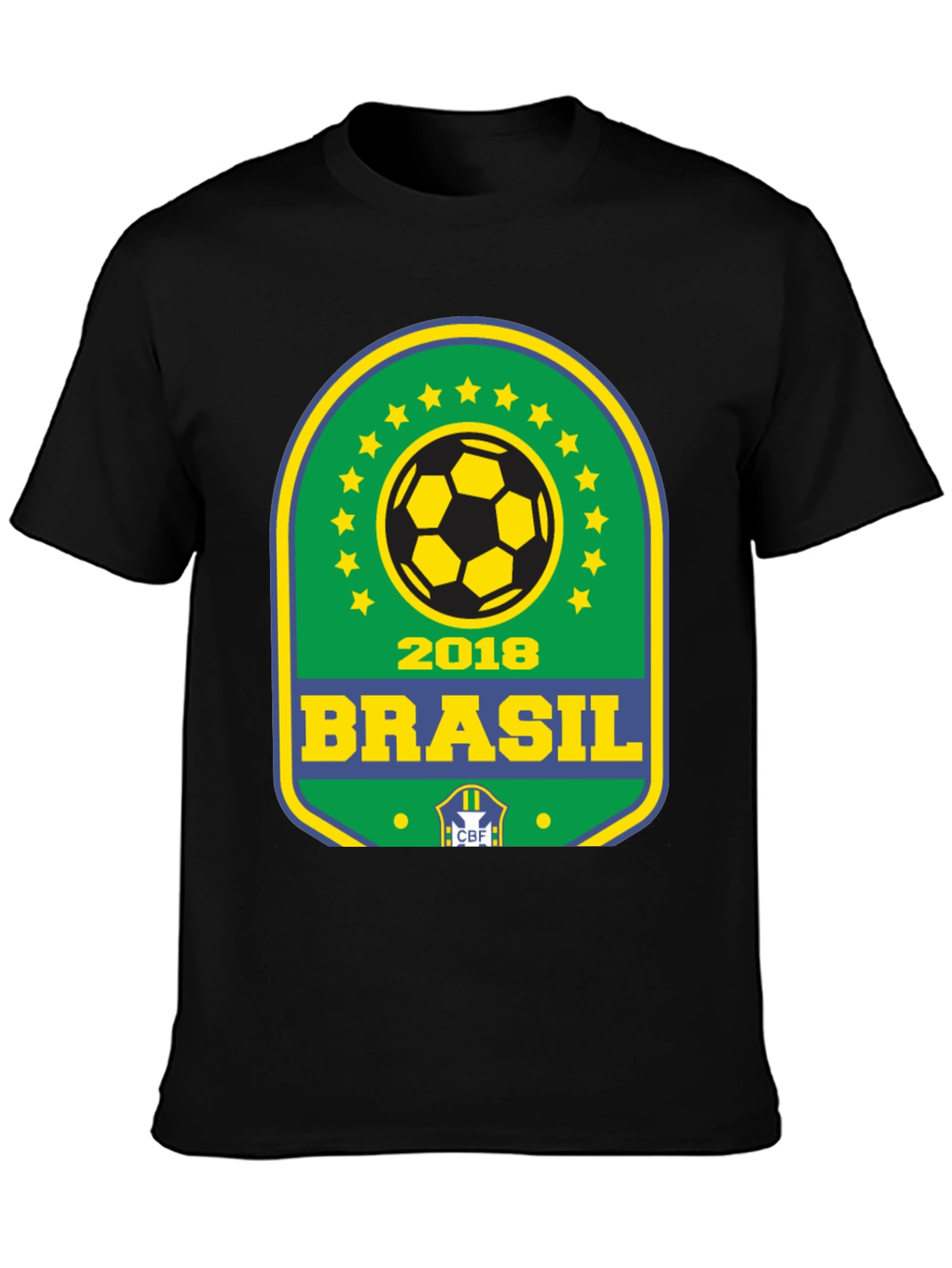 Black Brazil 2018 Soccer T-Shirt view 3