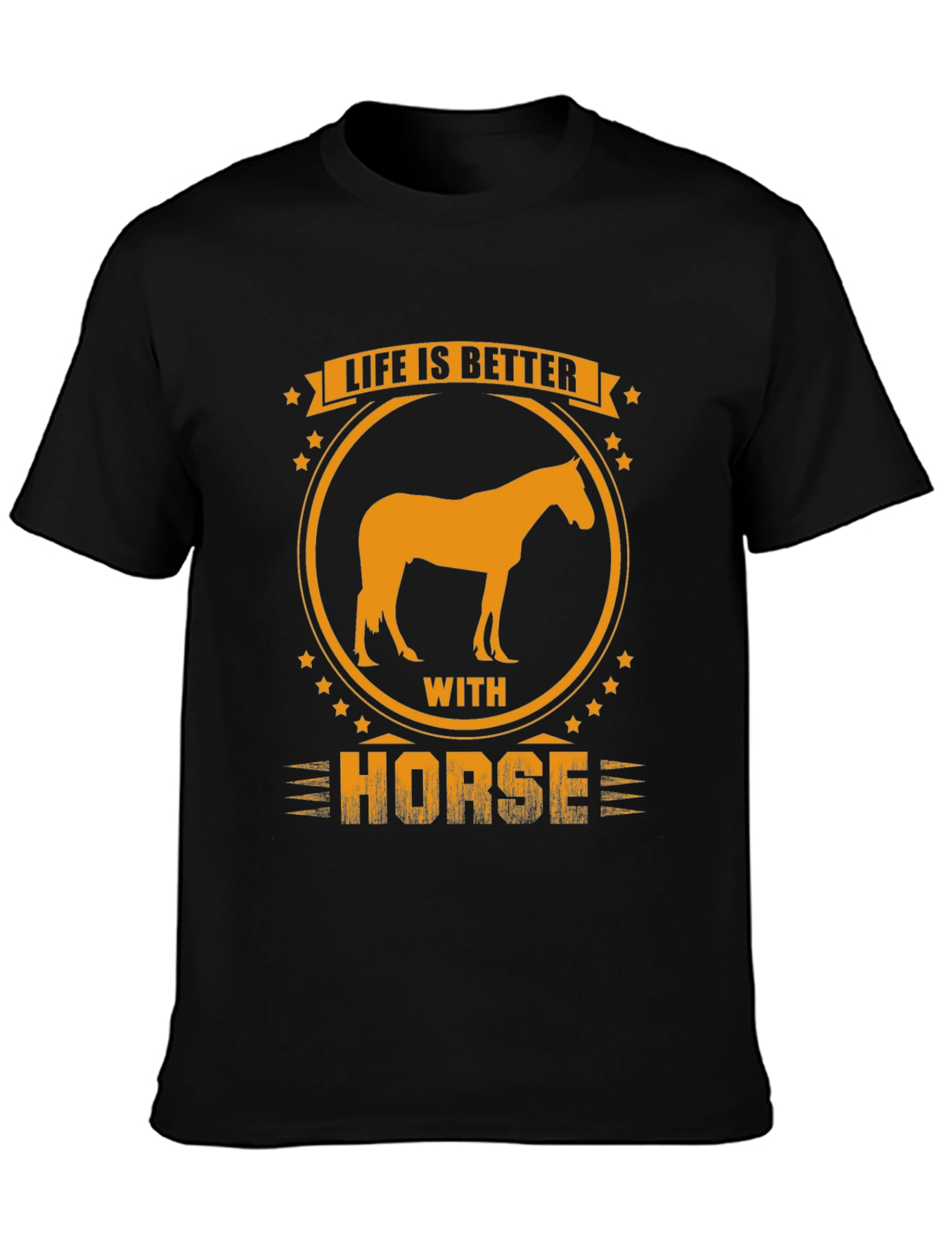 Black Life is Better with a Horse T-Shirt view 3
