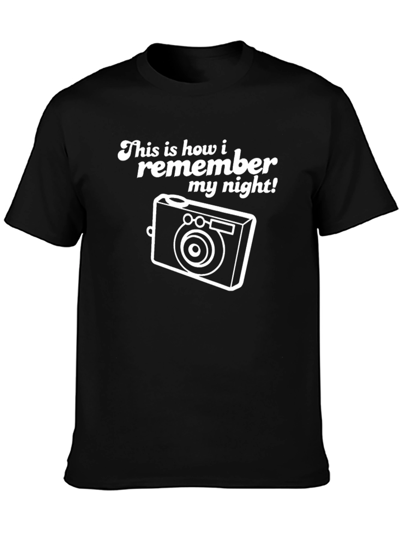Black Funny Graphic Tee: This is How I Remember My Night!  view 3