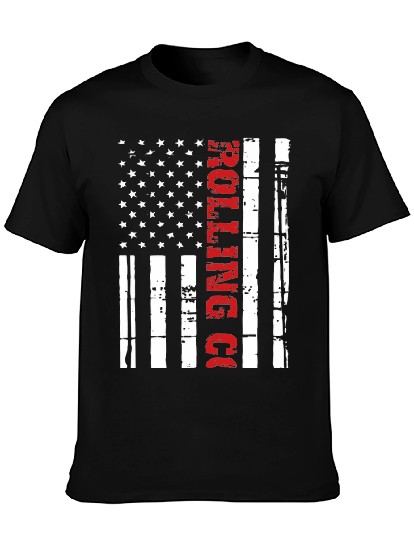 Black Rolling Co. American Flag T-Shirt view 3