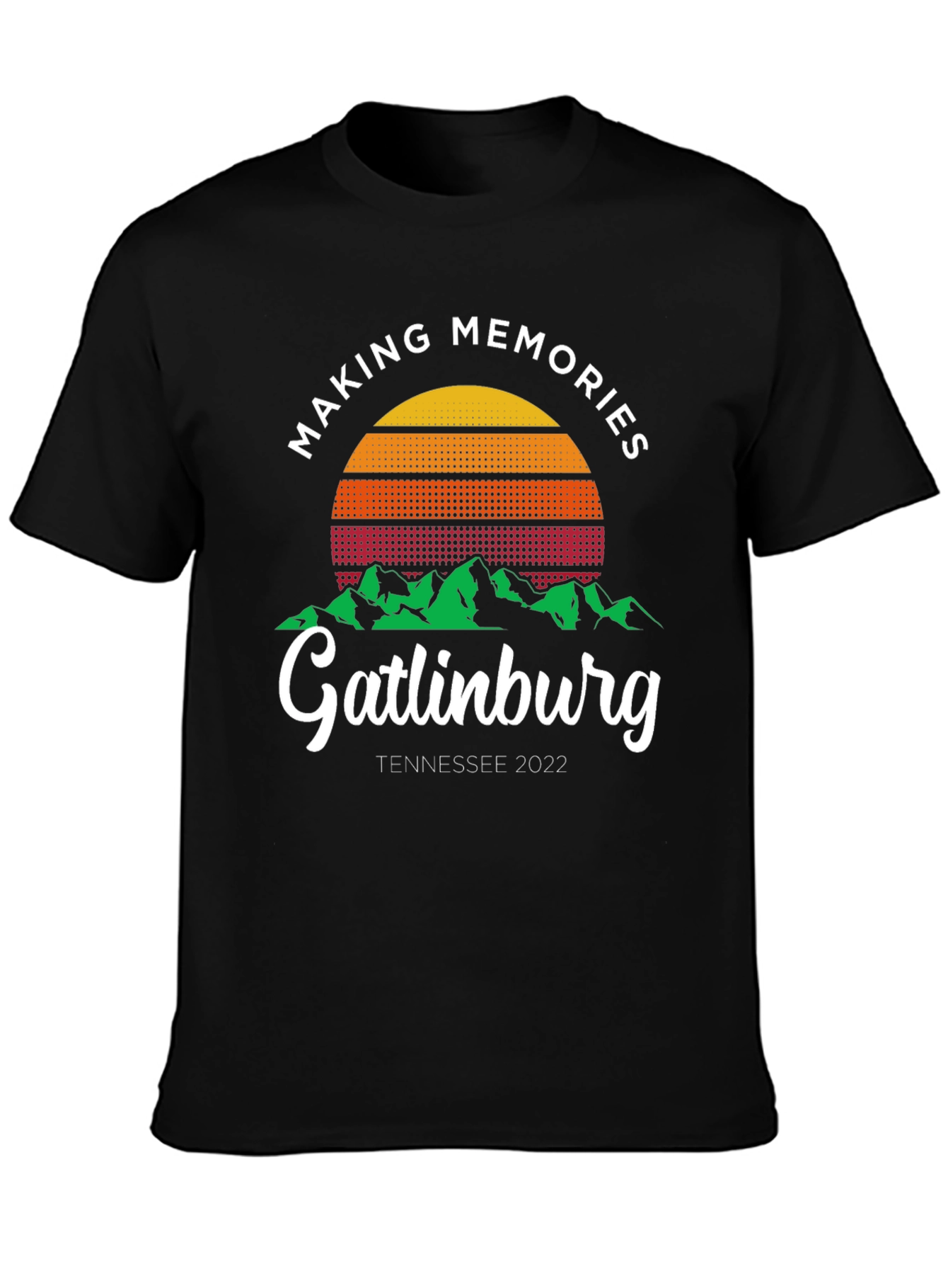 Black Gatlinburg Tennessee 2022 Graphic Tee view 3