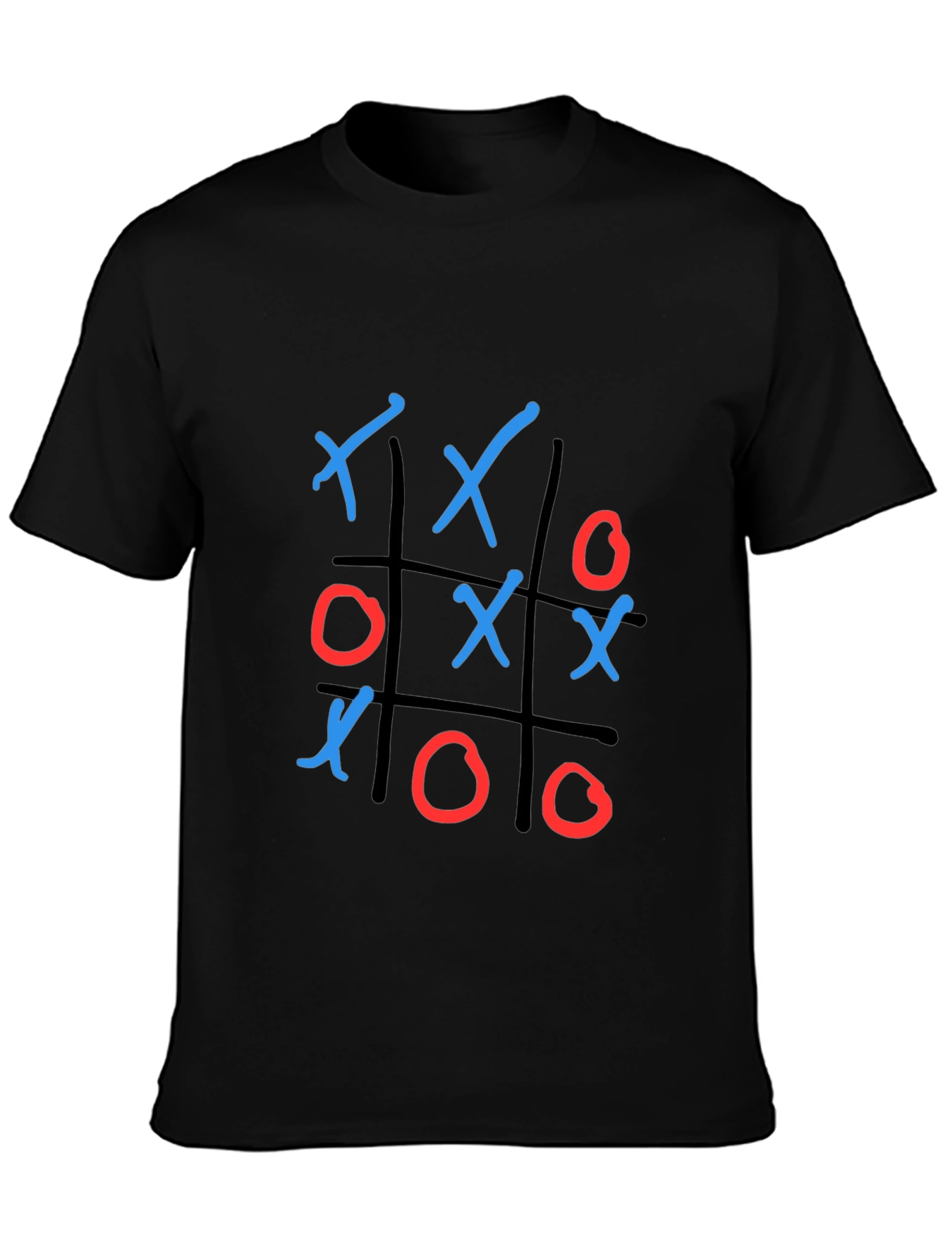 Black Tic Tac Toe T-Shirt view 3