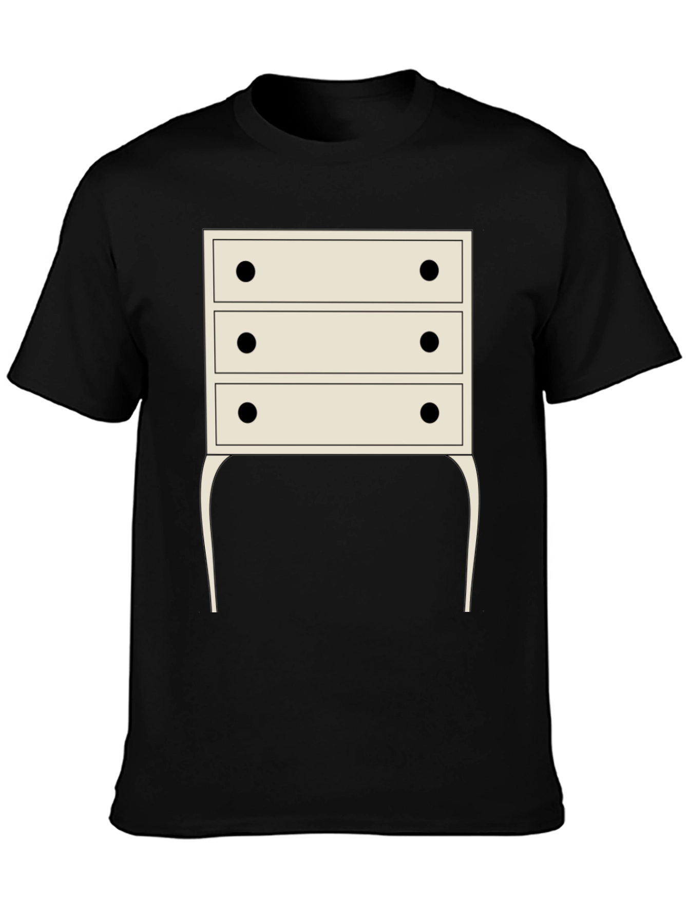 Black Drawer Dresser Graphic Tee - Unique Design view 3