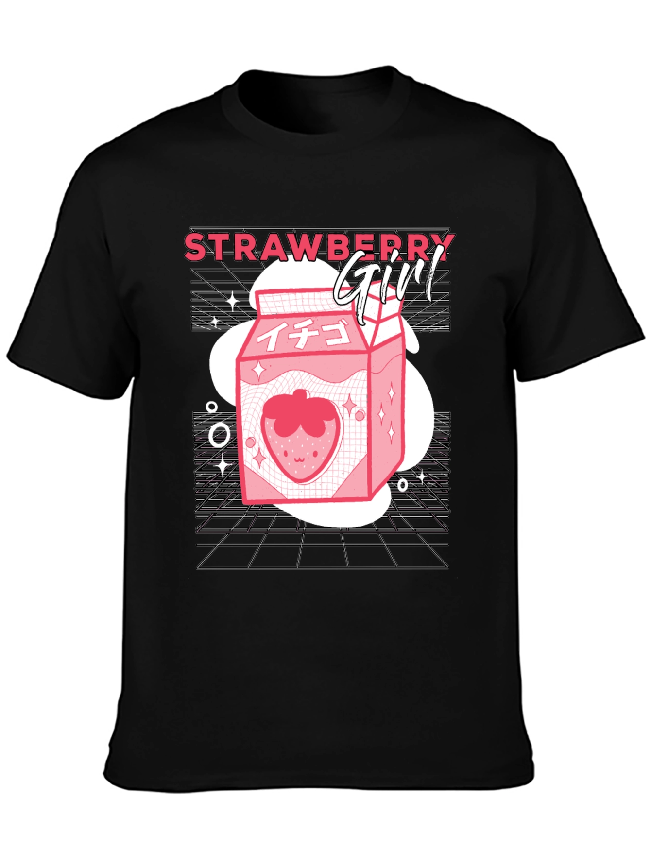 Black Strawberry Girl Graphic Tee - Anime Inspired view 3