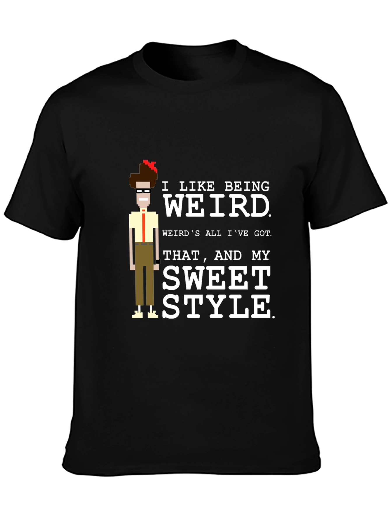 Black I Like Being Weird T-Shirt view 3