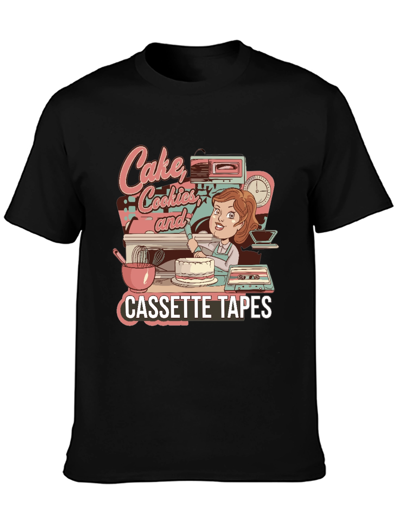 Black Cake, Cookies & Cassette Tapes Graphic Tee view 3