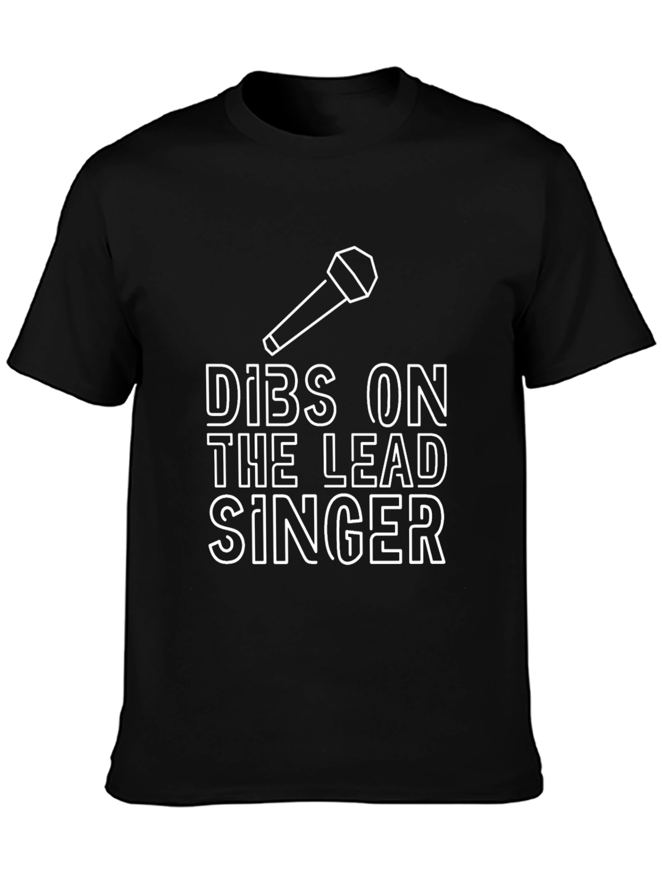 Black Dibs on the Lead Singer Graphic T-Shirt view 3