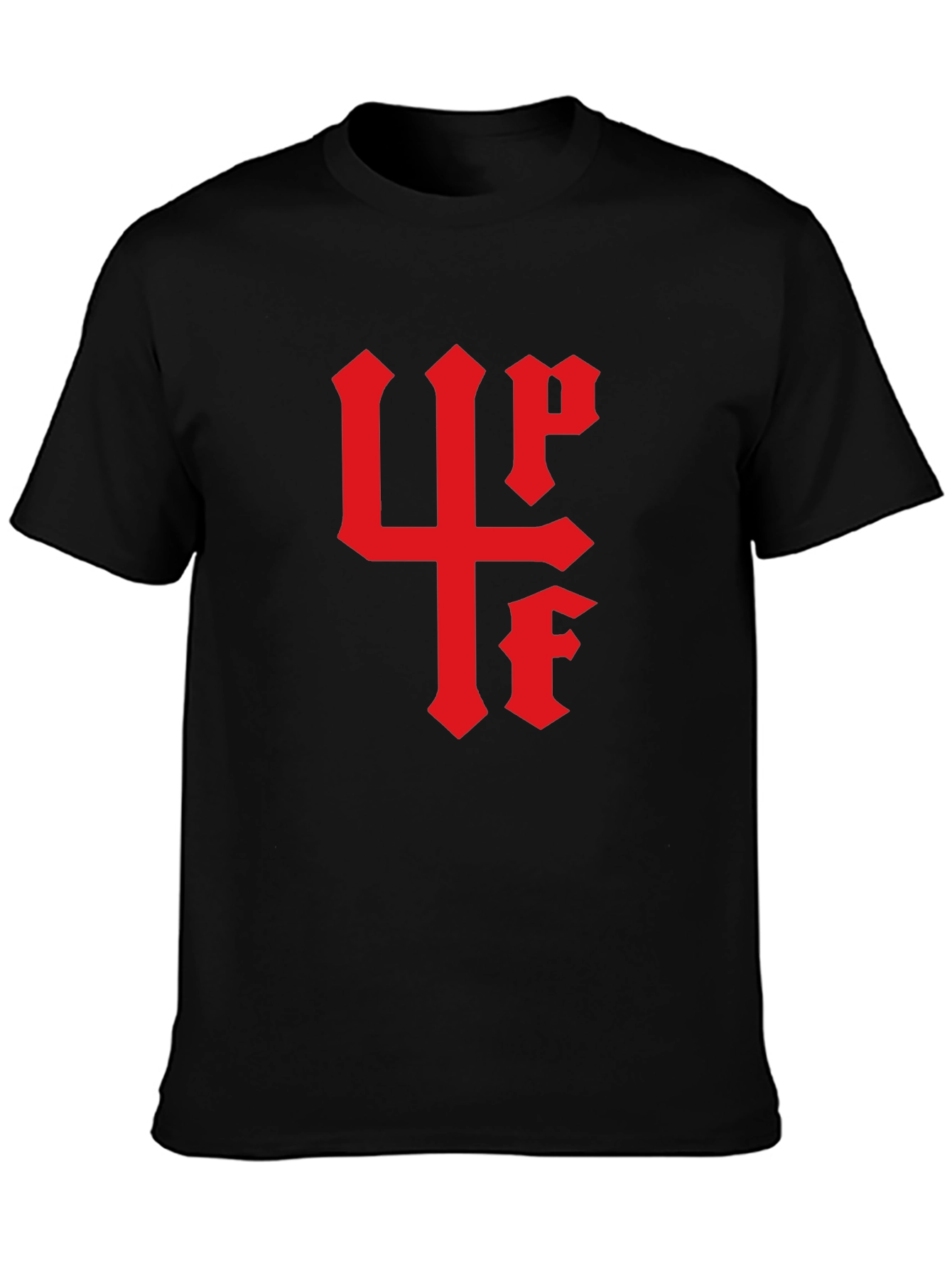 Black UPF Graphic Tee - Black Cotton Blend view 3