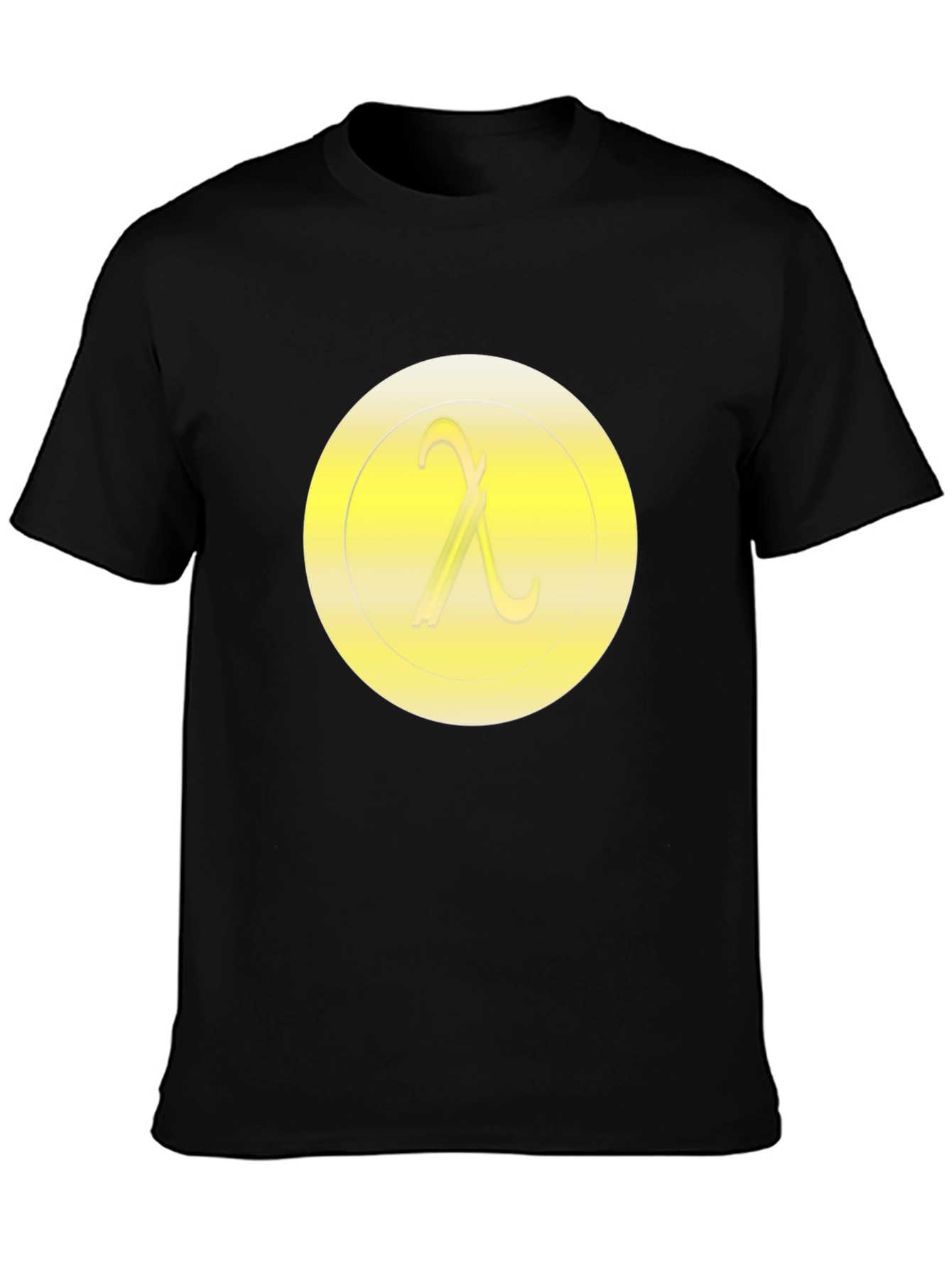 Black Lambda Symbol T-Shirt - Minimalist Design view 3