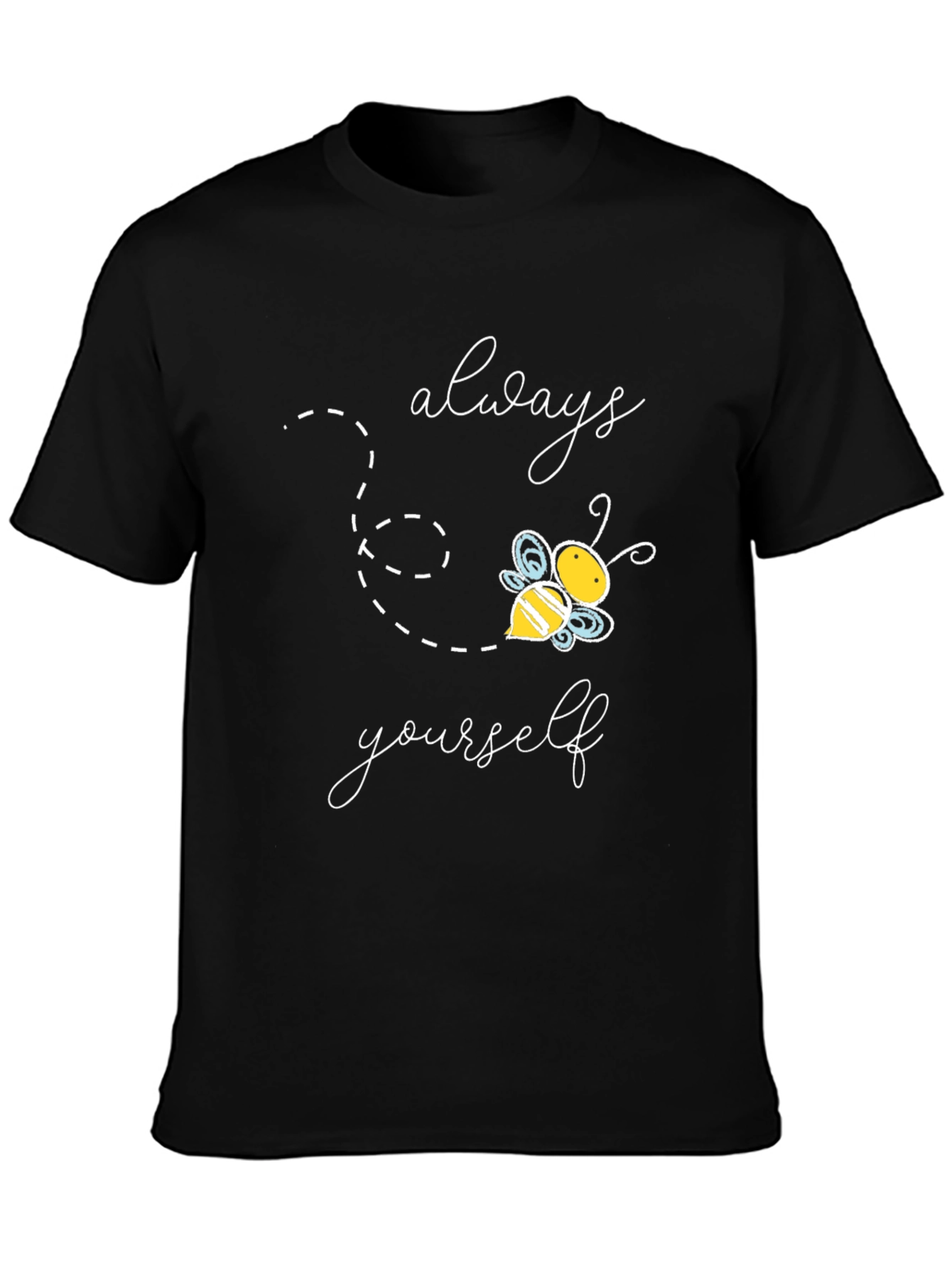 Black Always Bee Yourself Graphic Tee - Black view 3