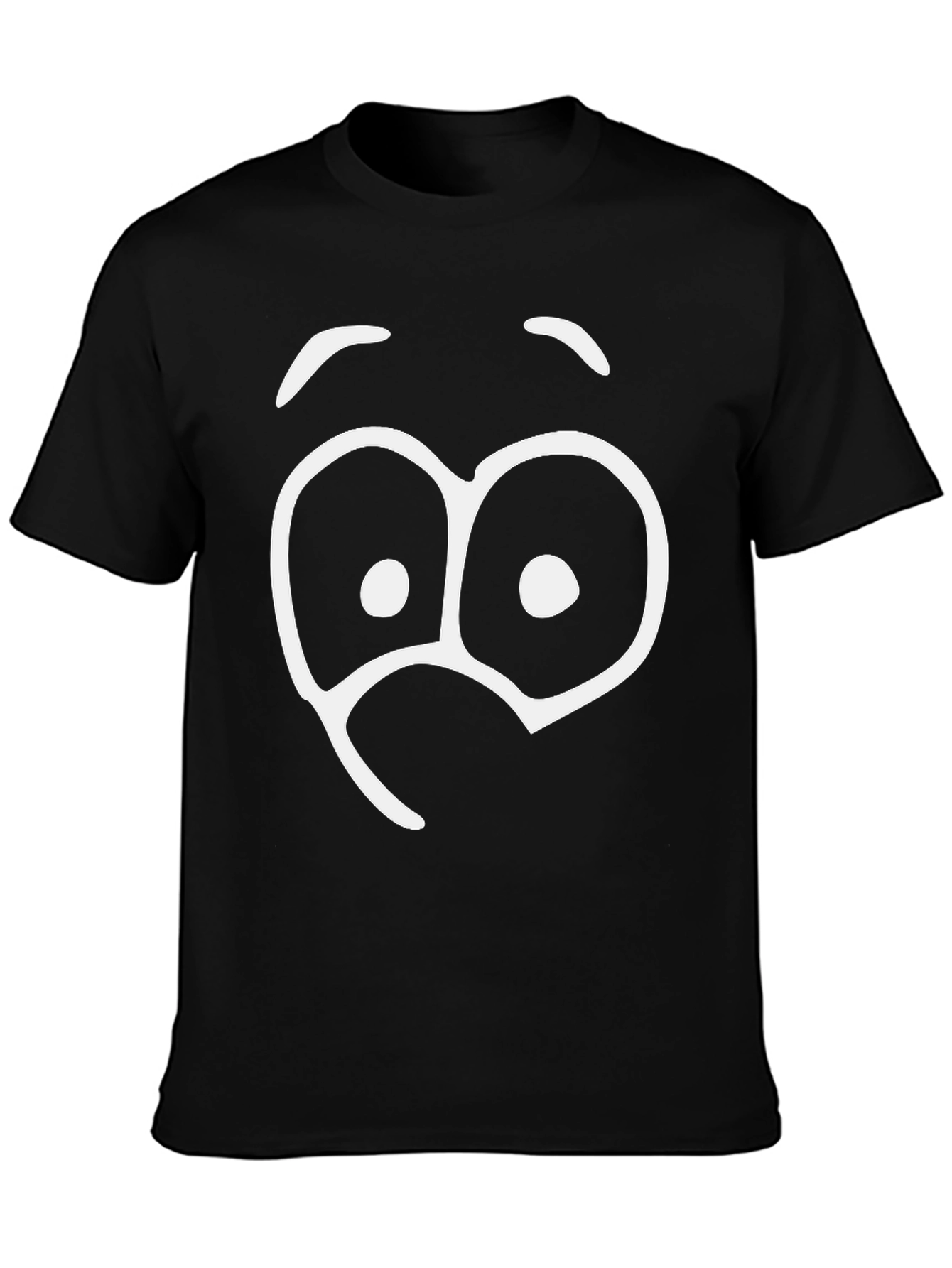 Black Funny Googly Eyes Graphic T-Shirt - Black view 3