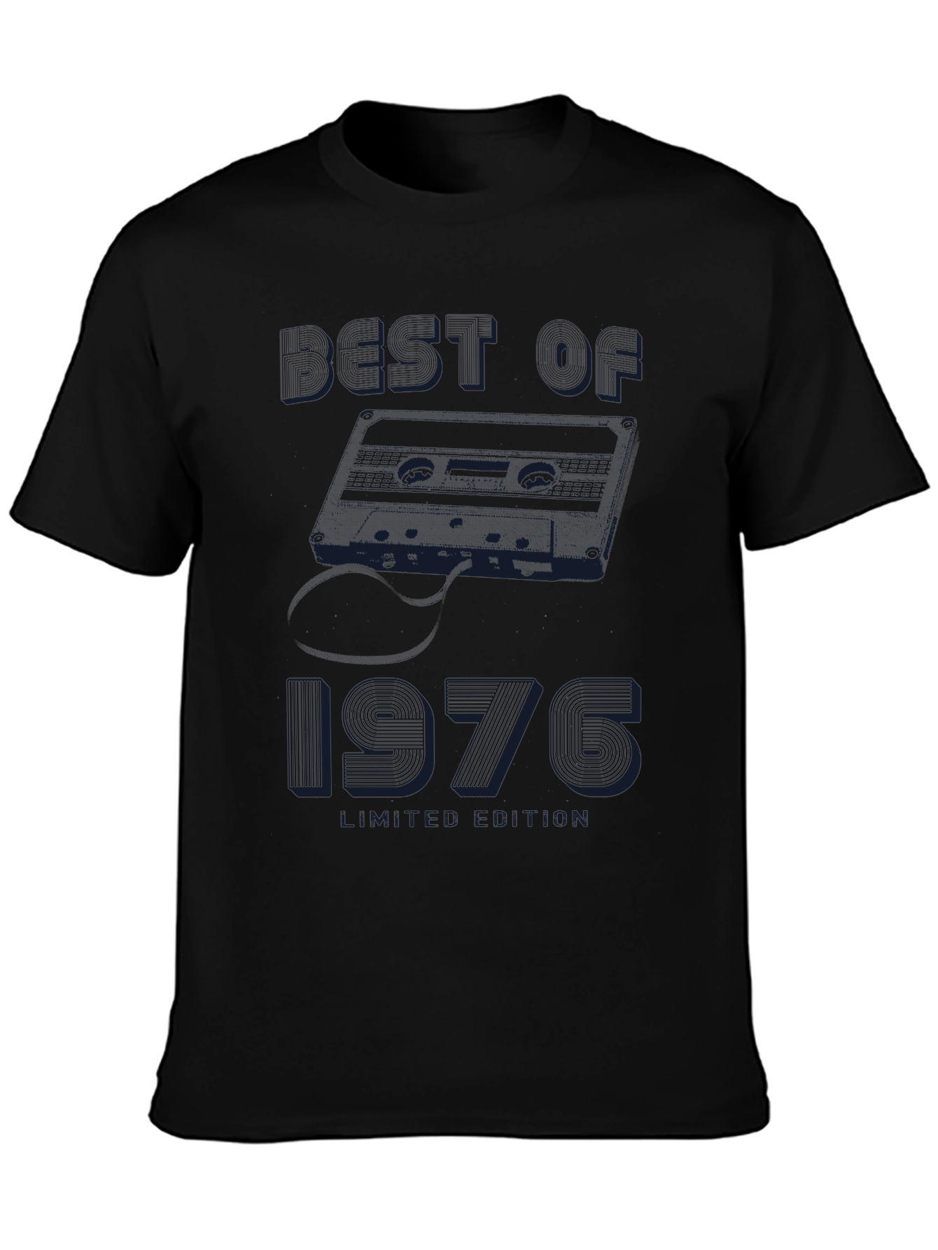 Black Best of 1976 Limited Edition Cassette Tape T-Shirt view 3