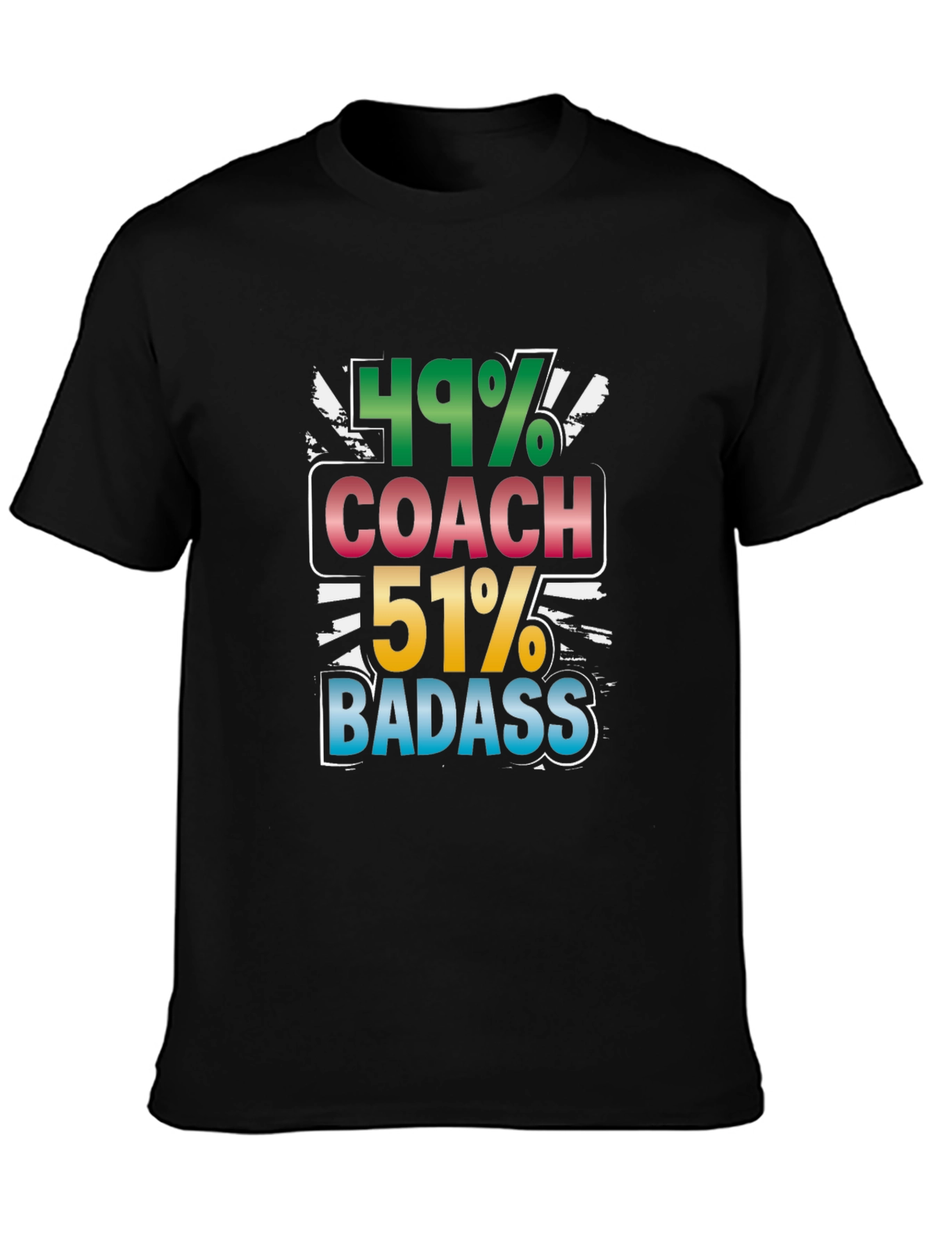 Black Coach Badass Graphic Tee - Black Cotton Blend T-Shirt view 3