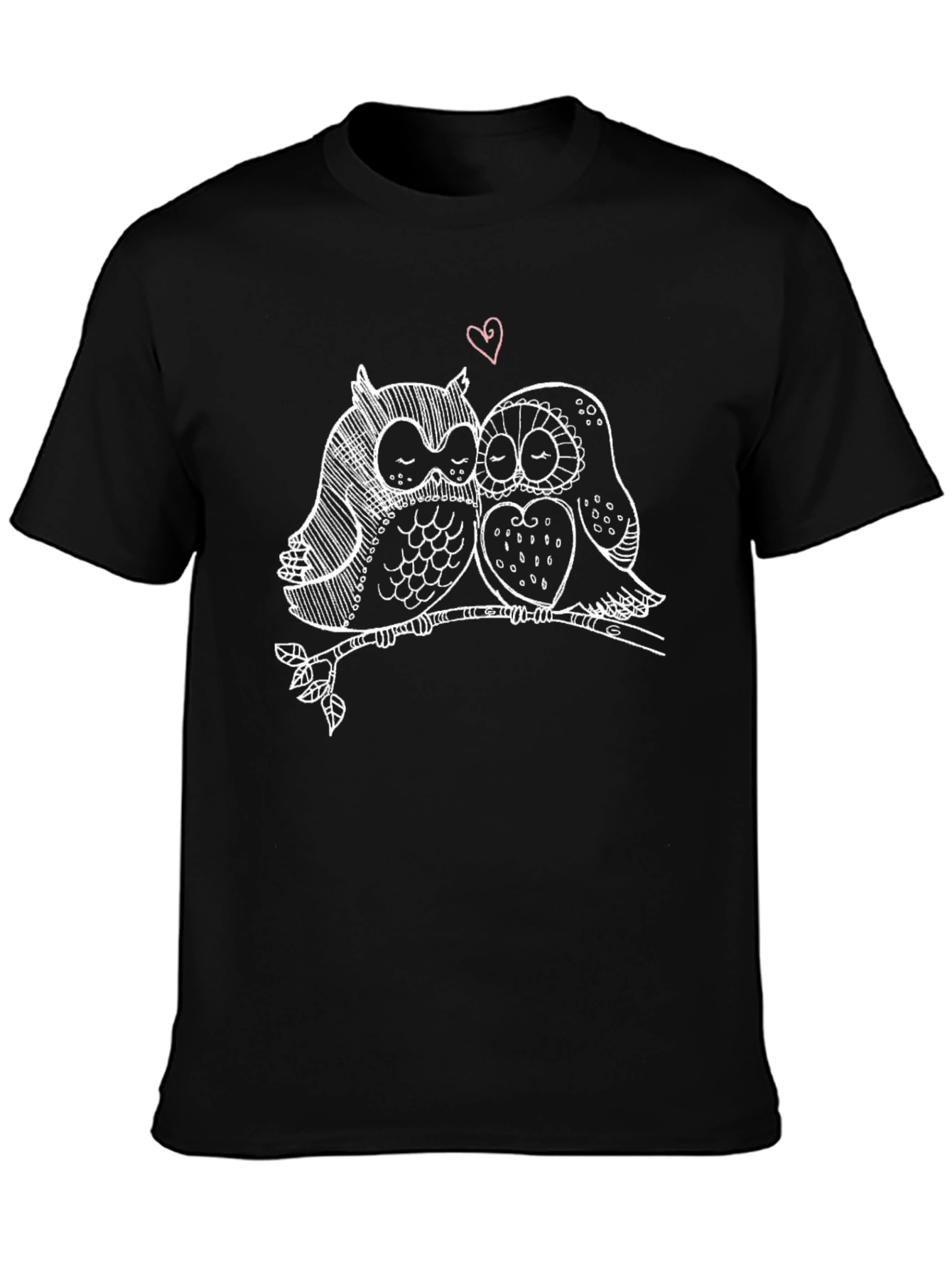 Black Owl Love Graphic T-Shirt - Stylish Unisex Tee view 3
