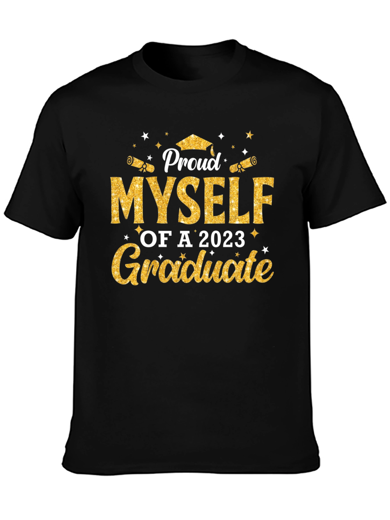 Black Proud 2023 Graduate T-Shirt view 3