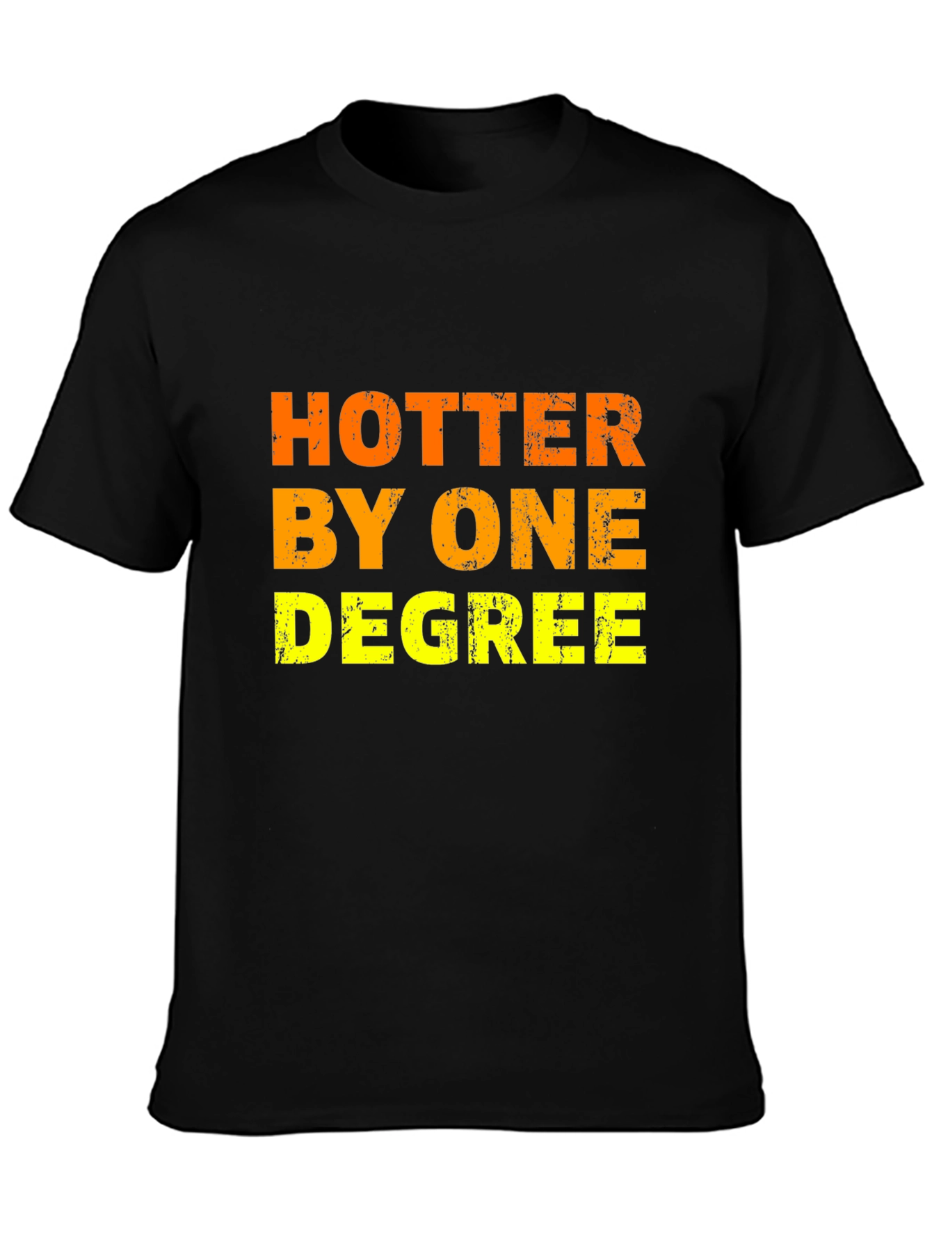 Black Hotter By One Degree Men's Black T-Shirt view 3