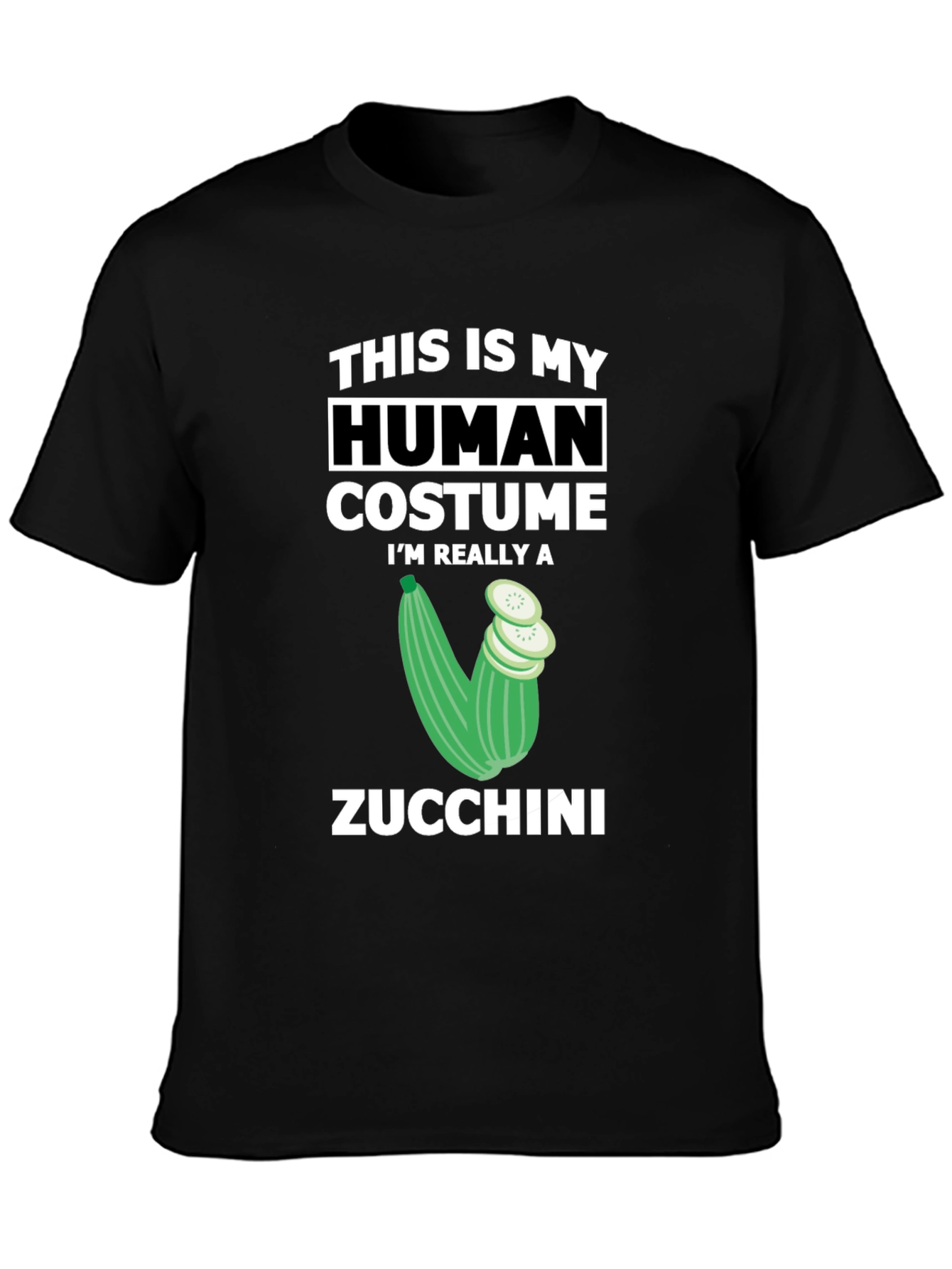 Zucchini Human Costume Funny T-Shirt - 3