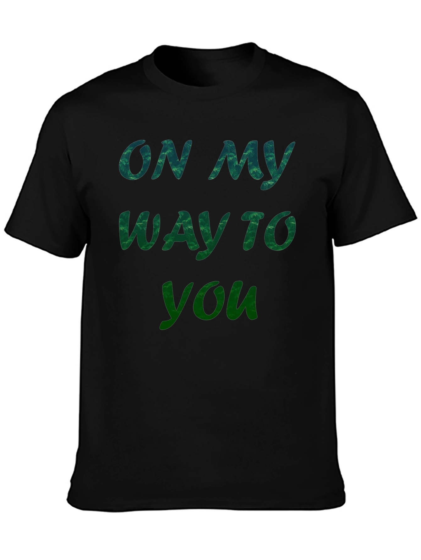 Black On My Way To You Graphic Tee - Black view 3