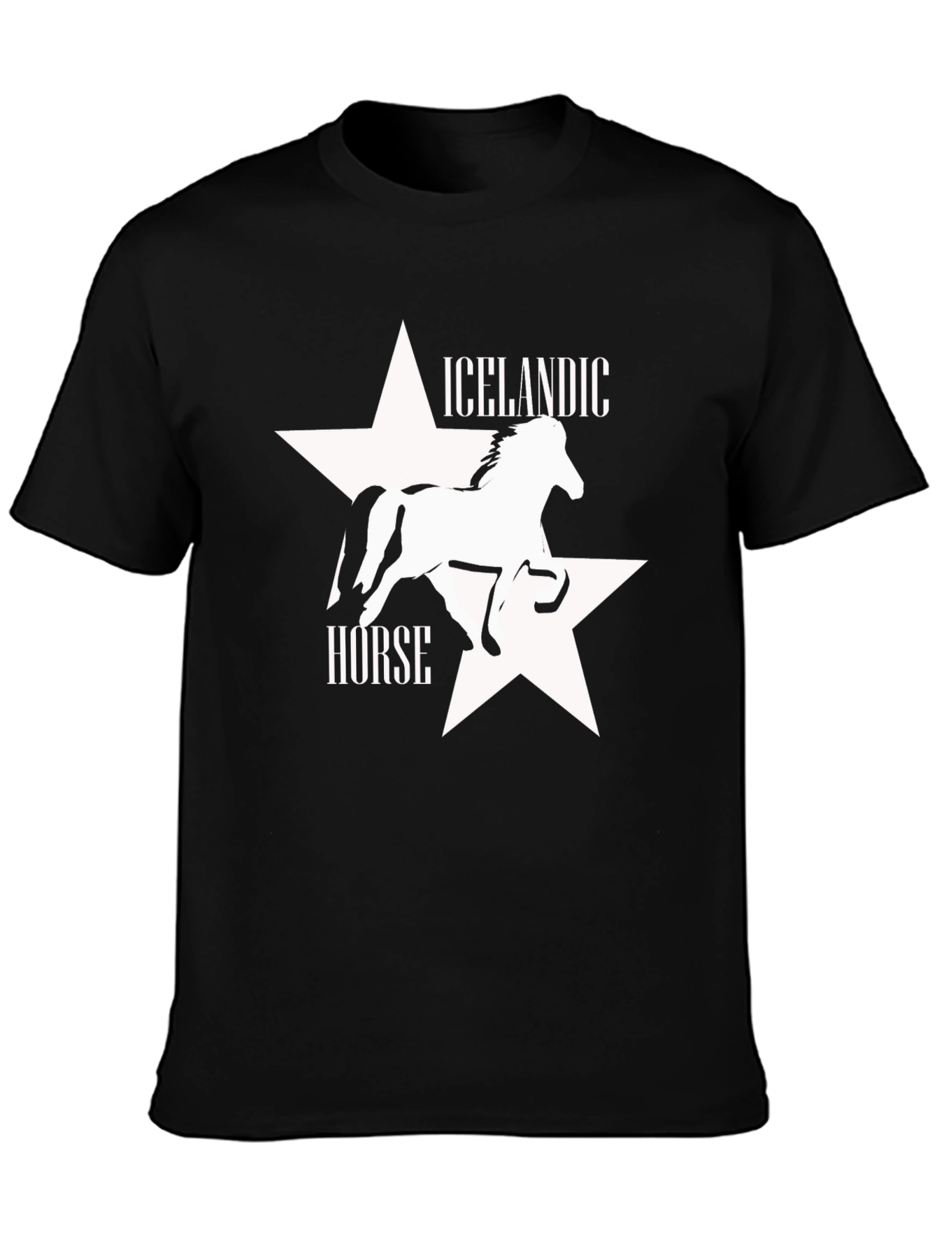 Icelandic Horse Black Graphic Tee - 3