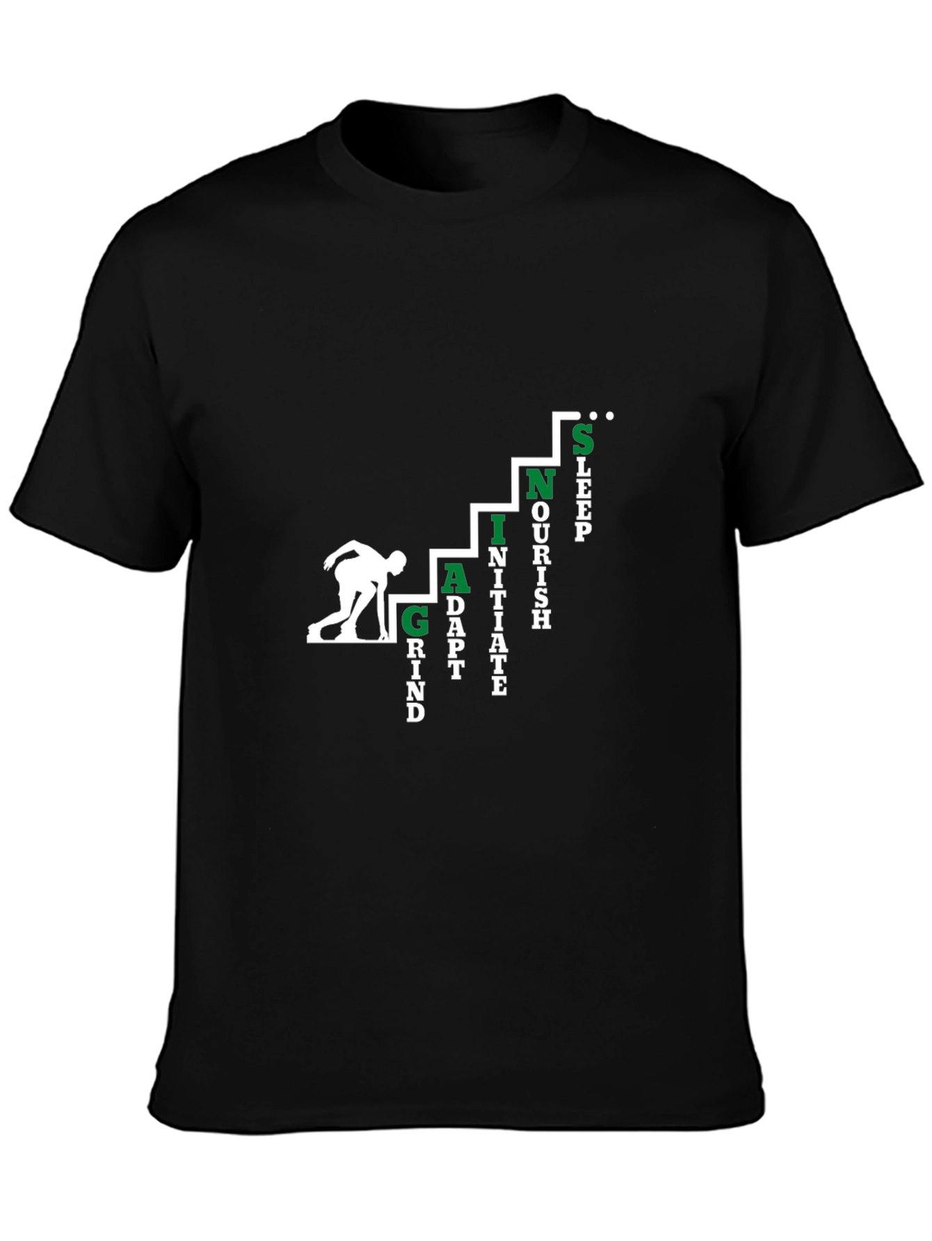 Black Motivational S.I.N.G. T-Shirt view 3