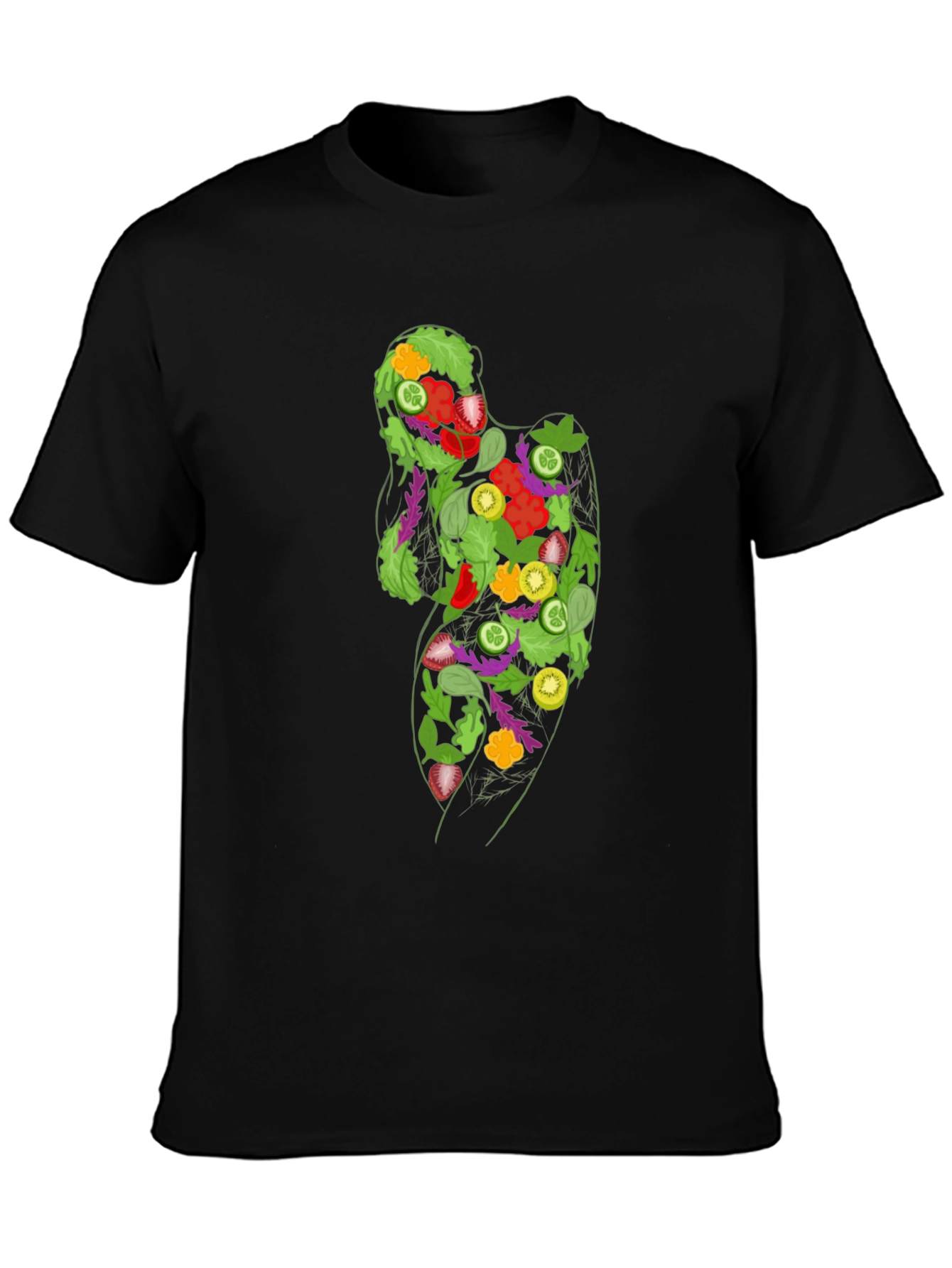 Salad Silhouette Graphic Tee - Eat Your Veggies! - 3