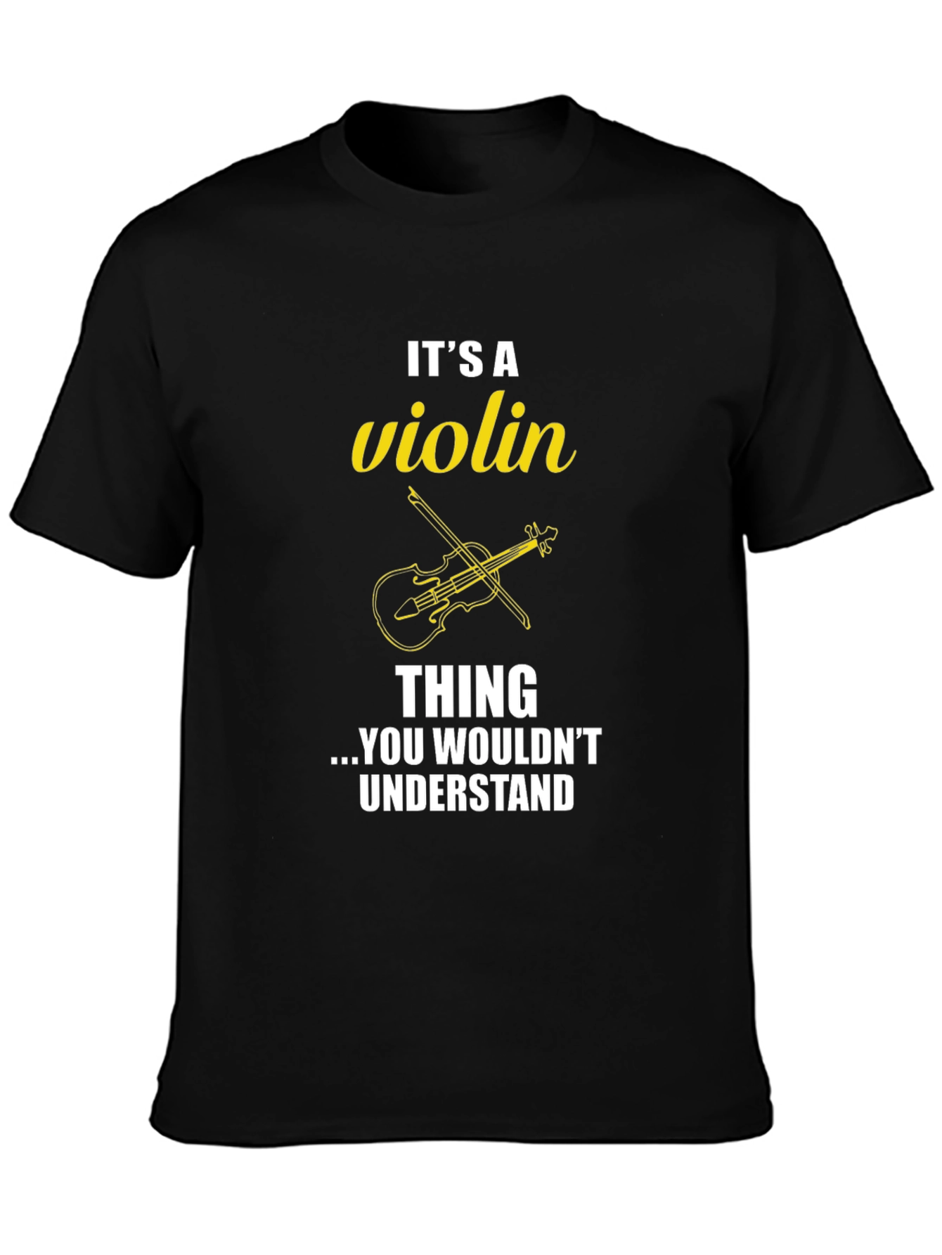 Black It's a Violin Thing T-Shirt view 3