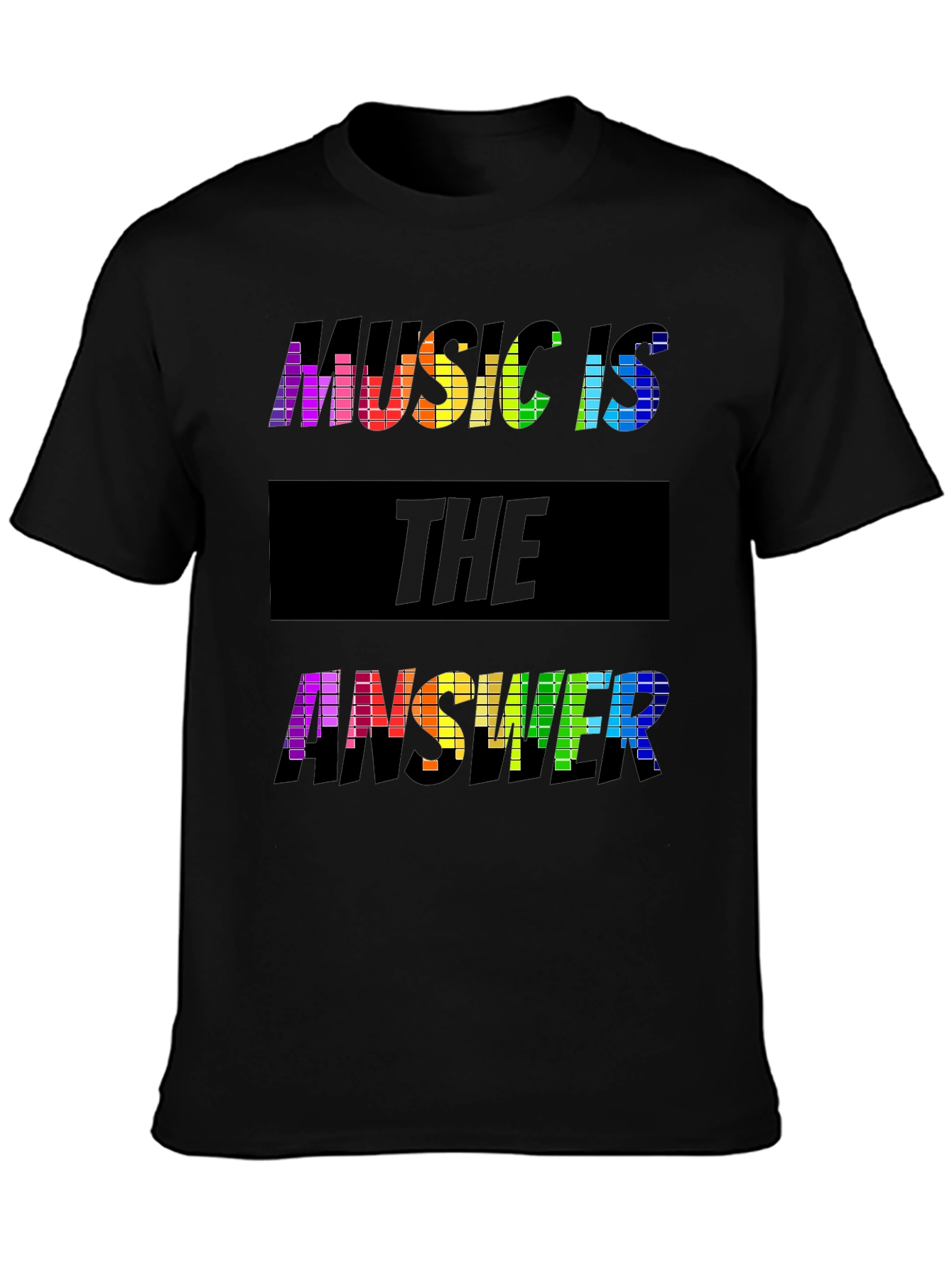 Black Music Is The Answer Graphic T-Shirt view 3