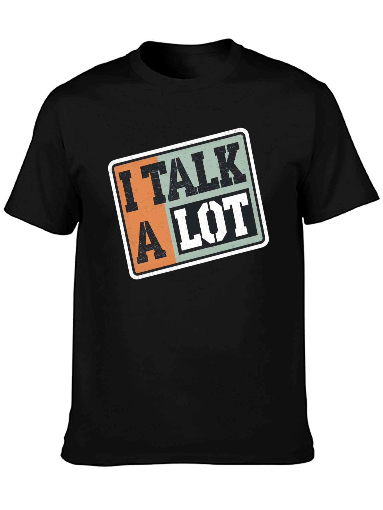 Black I Talk a Lot Graphic T-Shirt view 3