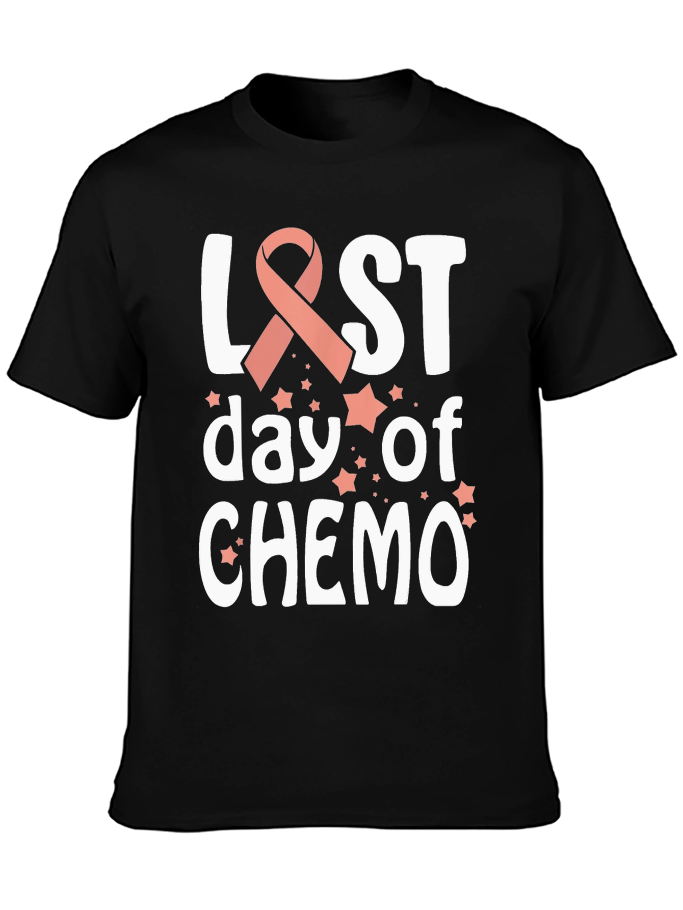 Black Last Day of Chemo T-Shirt - Cancer Awareness  view 3