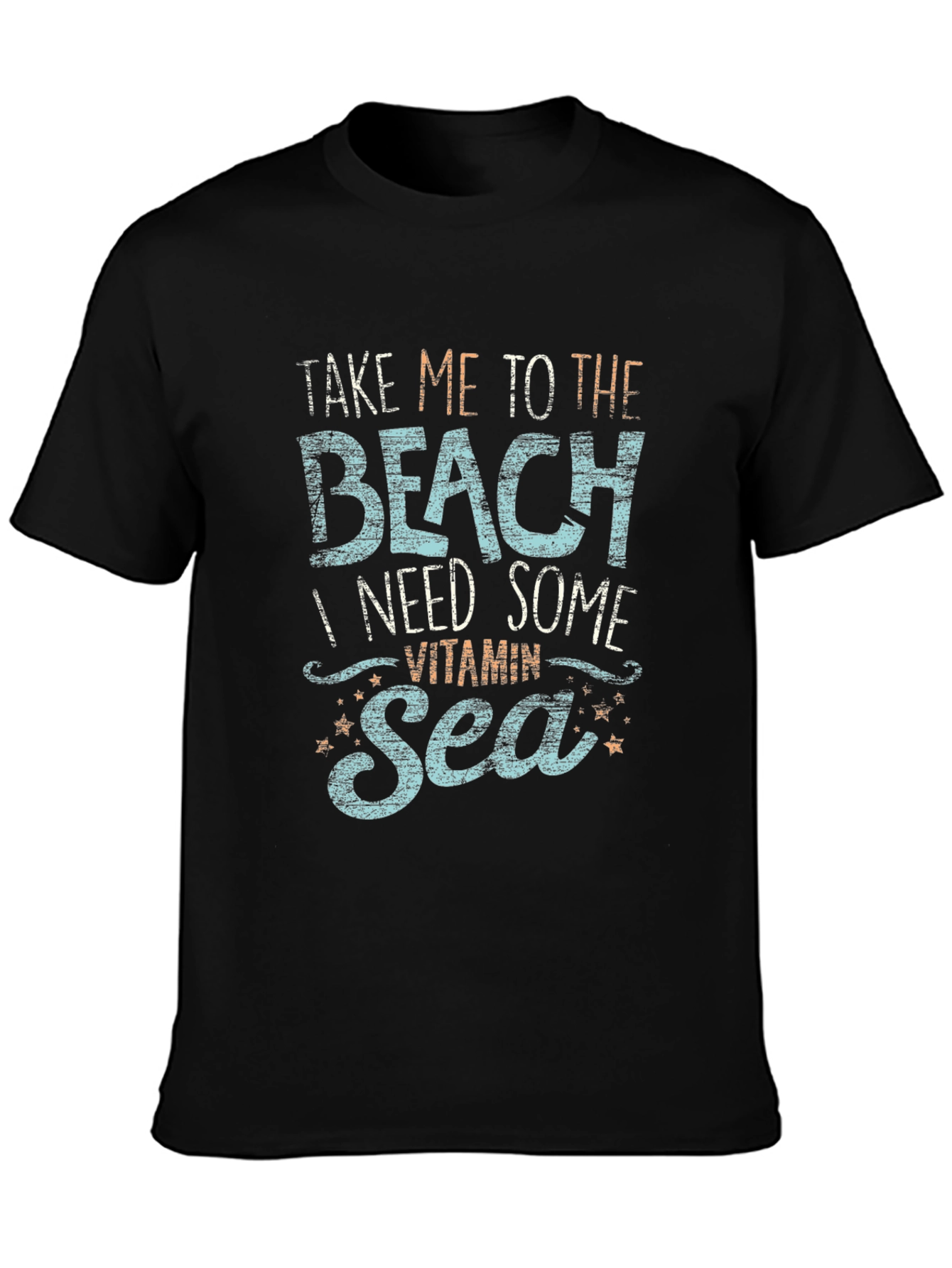 Black Beach Vitamin Sea Graphic Tee - Black view 3