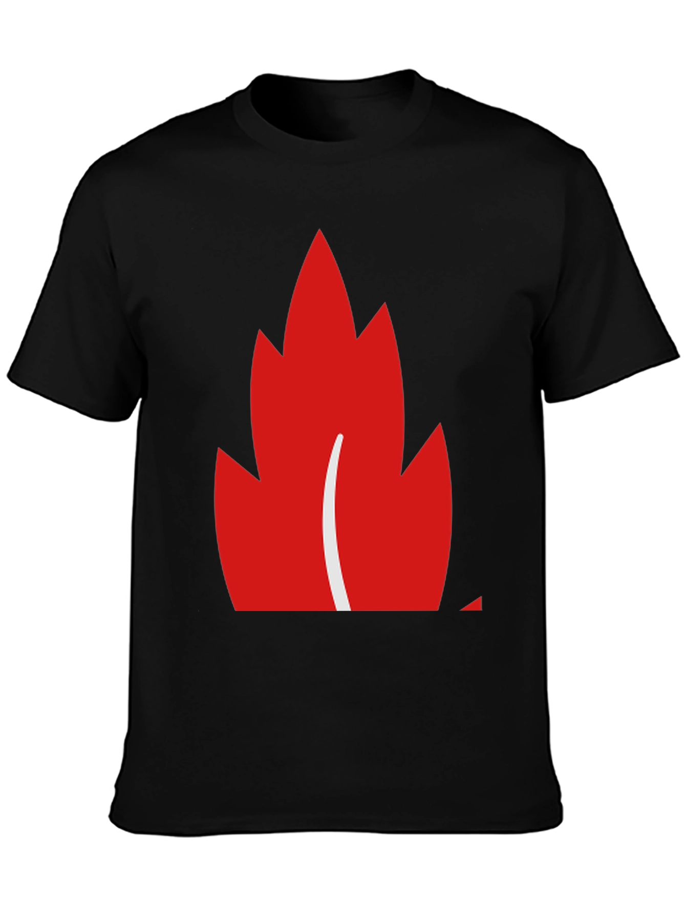 Black Maple Leaf Graphic Tee - Black Casual Shirt view 3