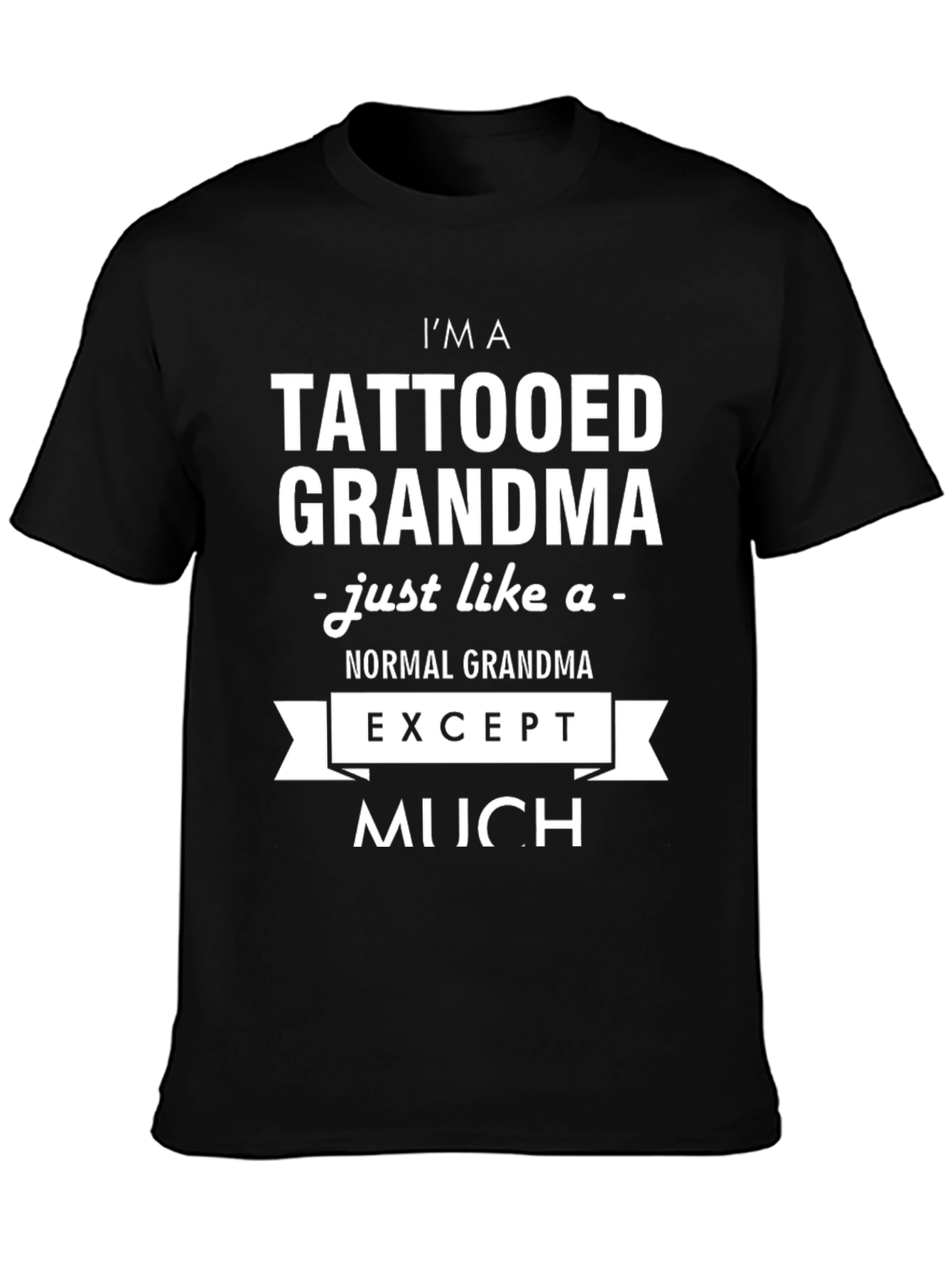 Black Tattooed Grandma Graphic Novelty T-Shirt view 3