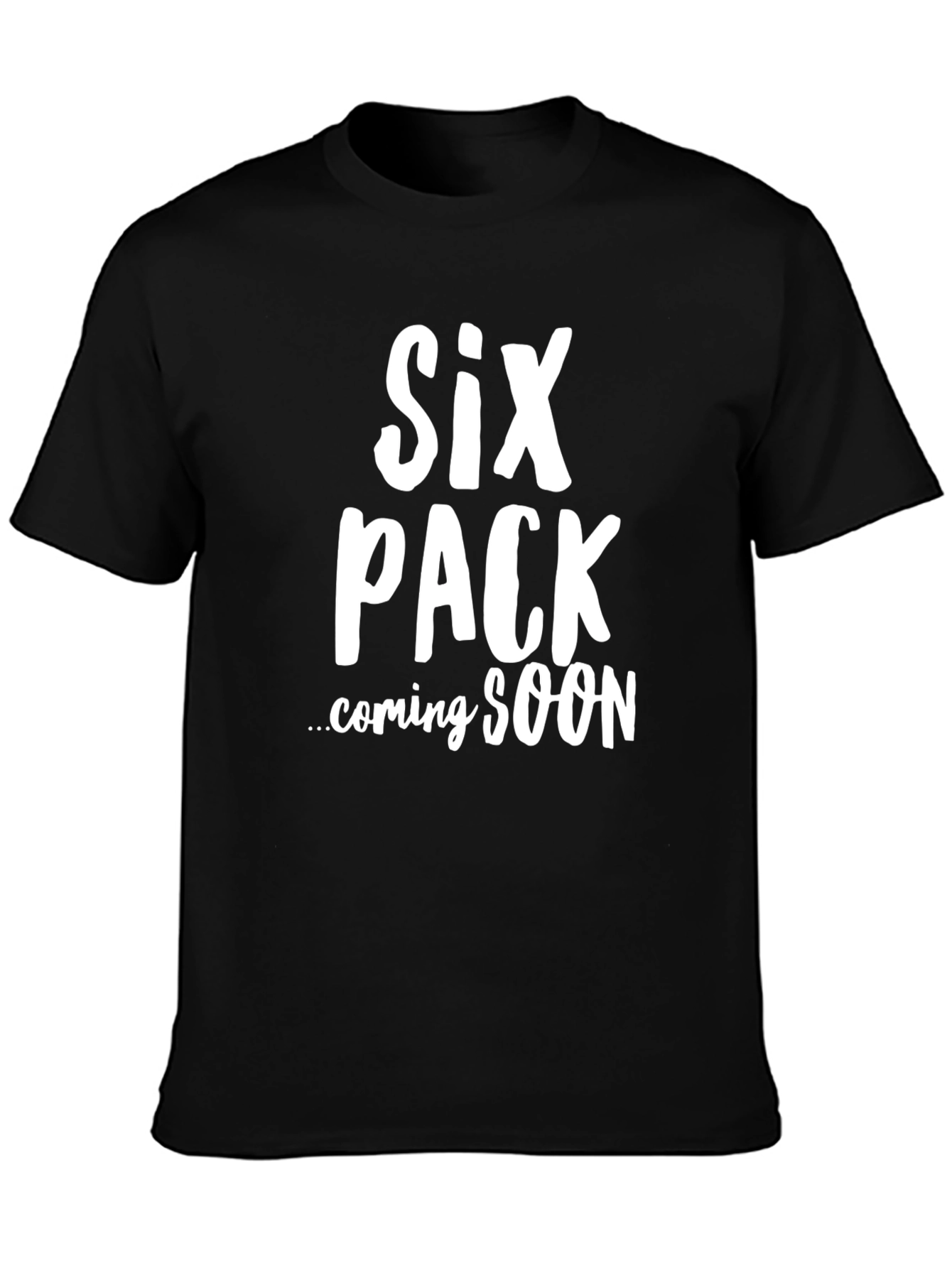 Black Six Pack Coming Soon Funny T-Shirt view 3