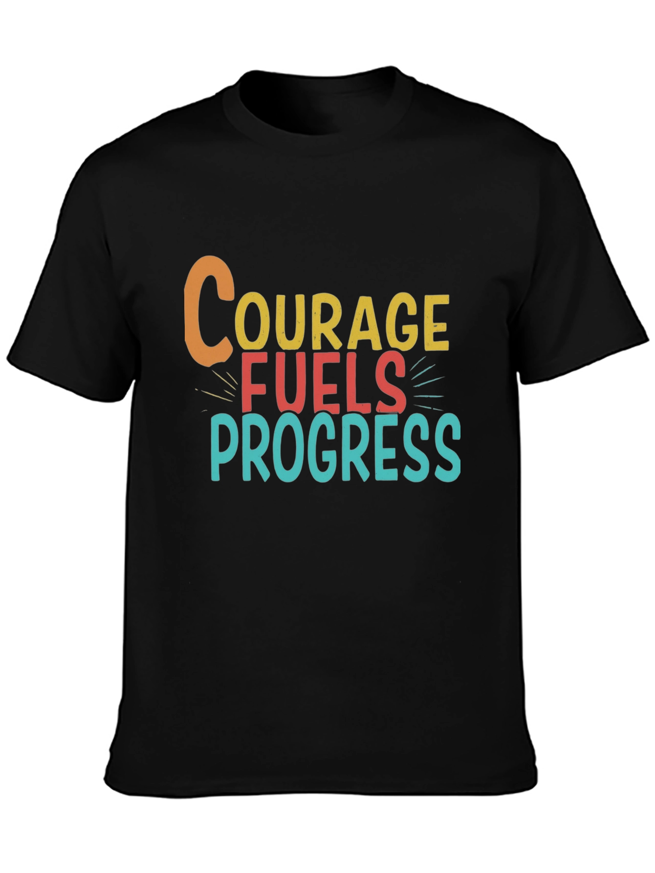 Black Courage Fuels Progress Graphic Tee view 3