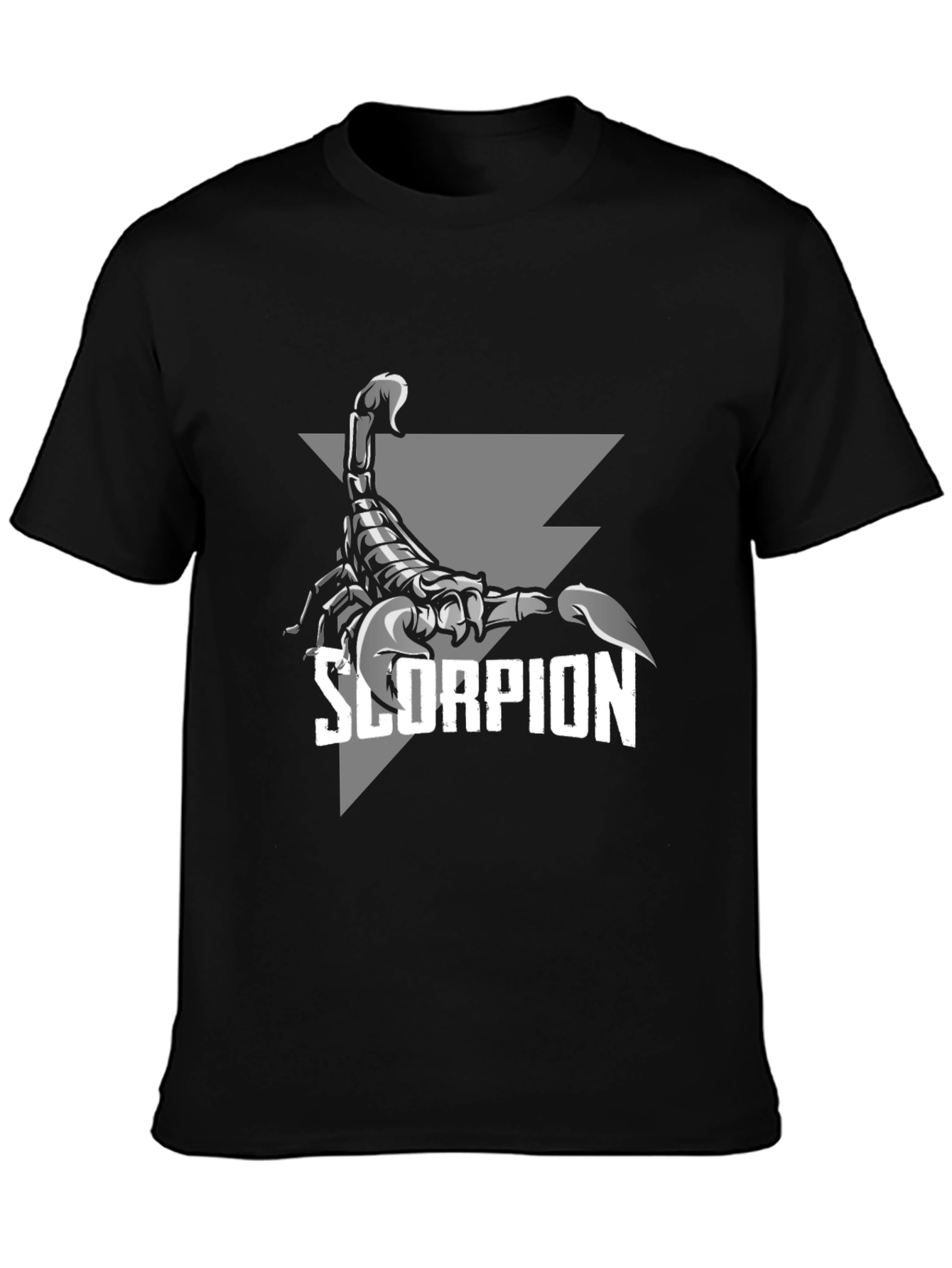 Black Scorpion Graphic Print Crew Neck T-Shirt view 3
