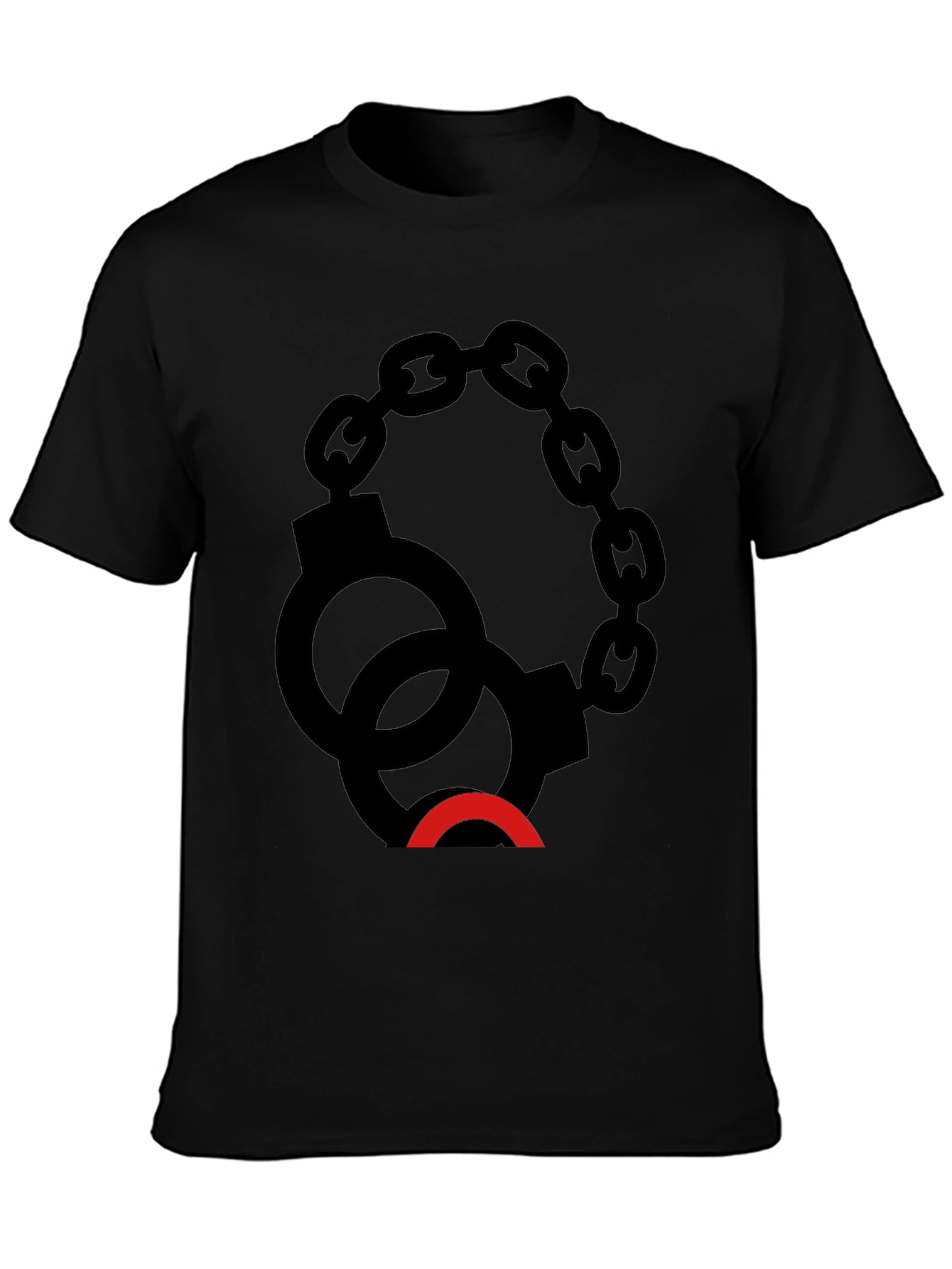 Black Handcuff Graphic Tee - Edgy Style view 3