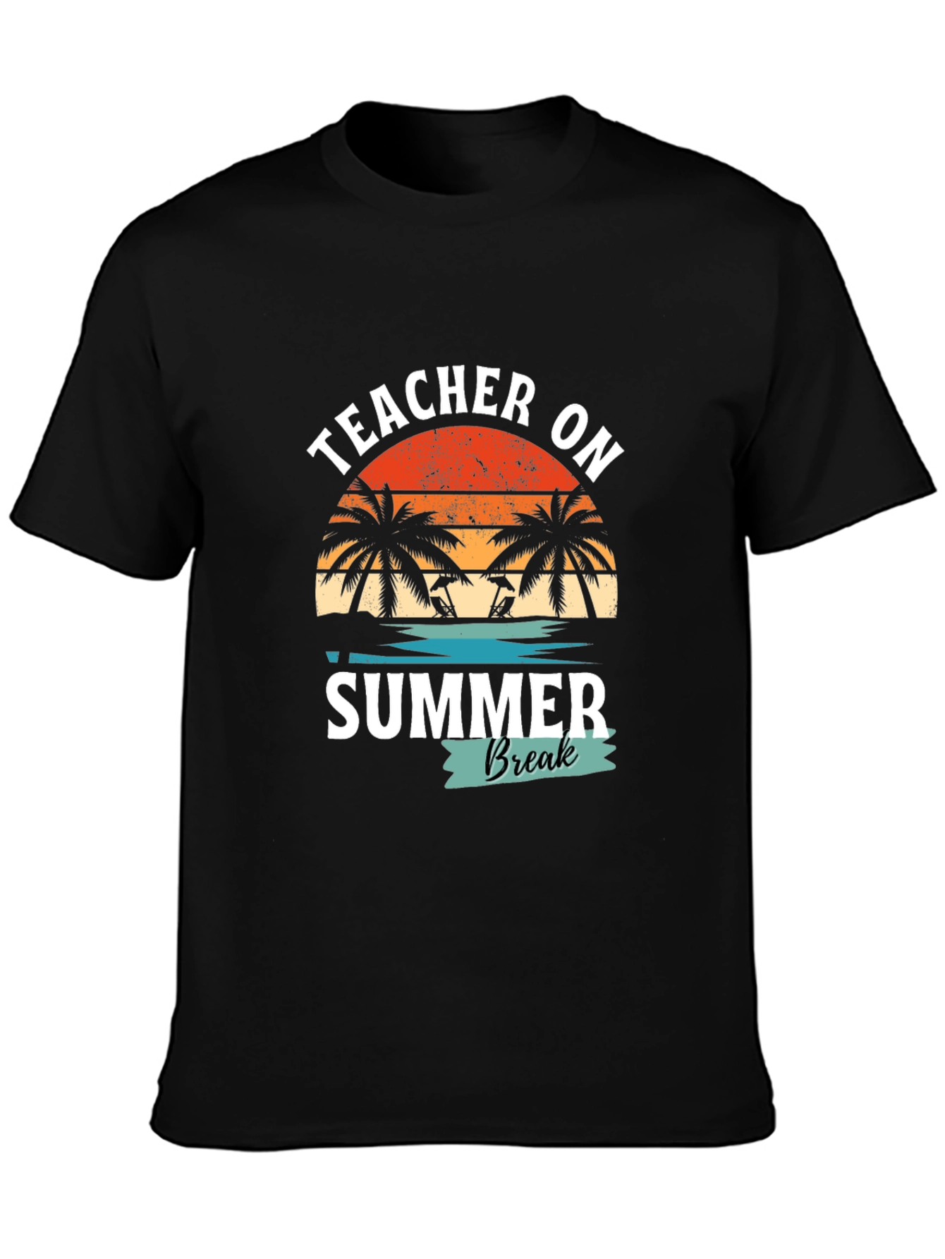 Black Teacher On Summer Break Graphic T-Shirt view 3