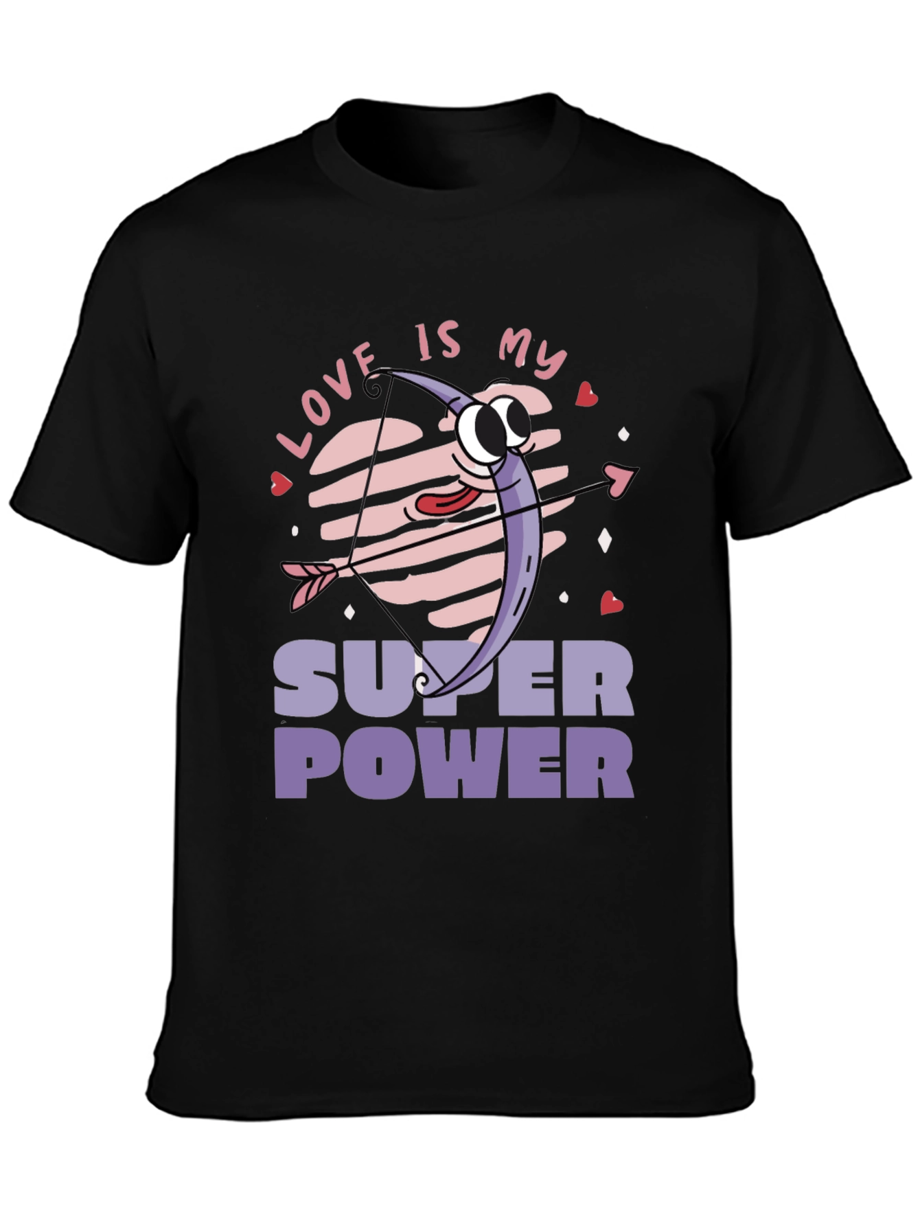 Black Love is My Superpower Graphic T-Shirt view 3