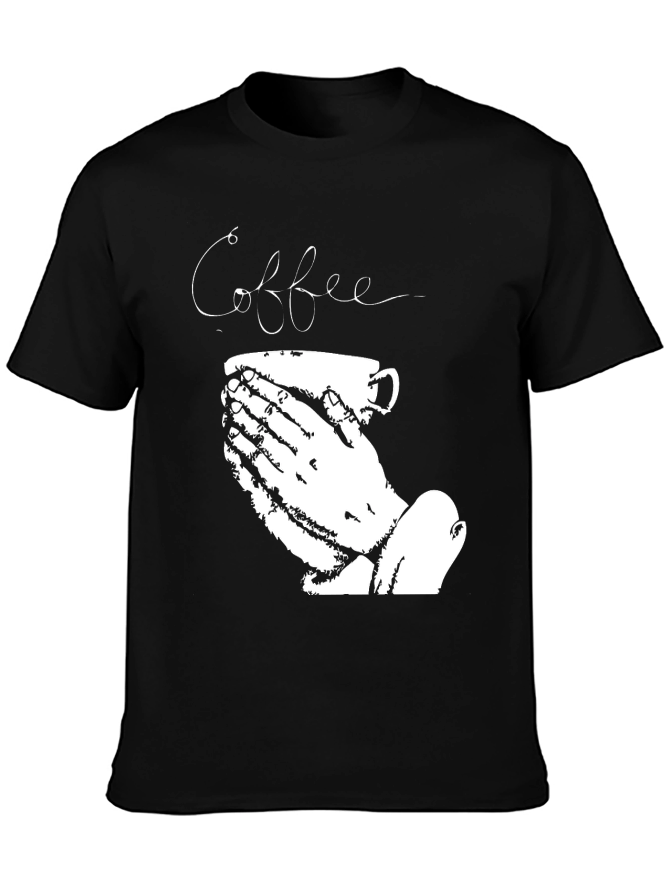 Black Coffee Prayer Black Graphic Tee view 3
