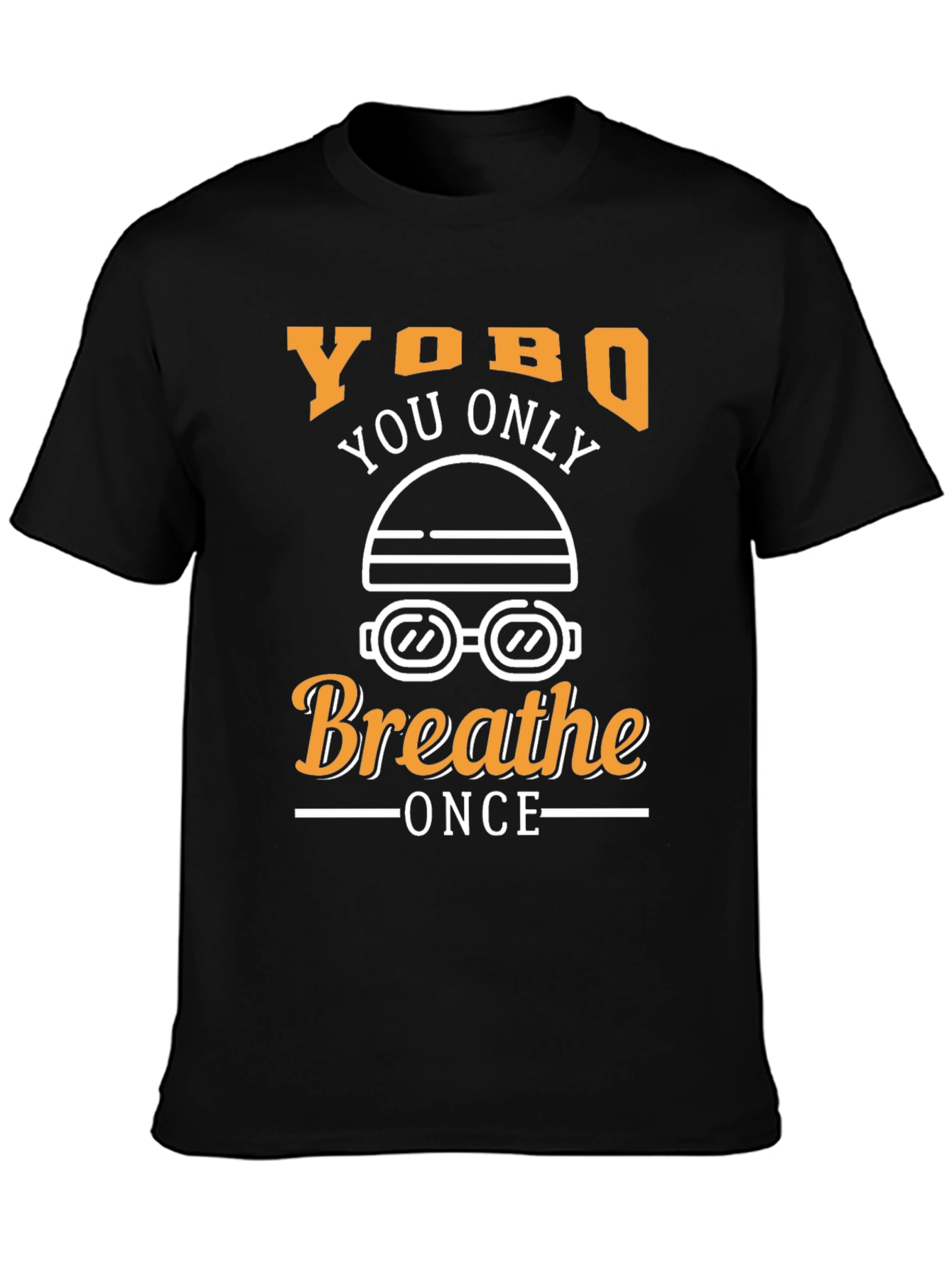 Black Yobo You Only Breathe Once Black T-Shirt view 3