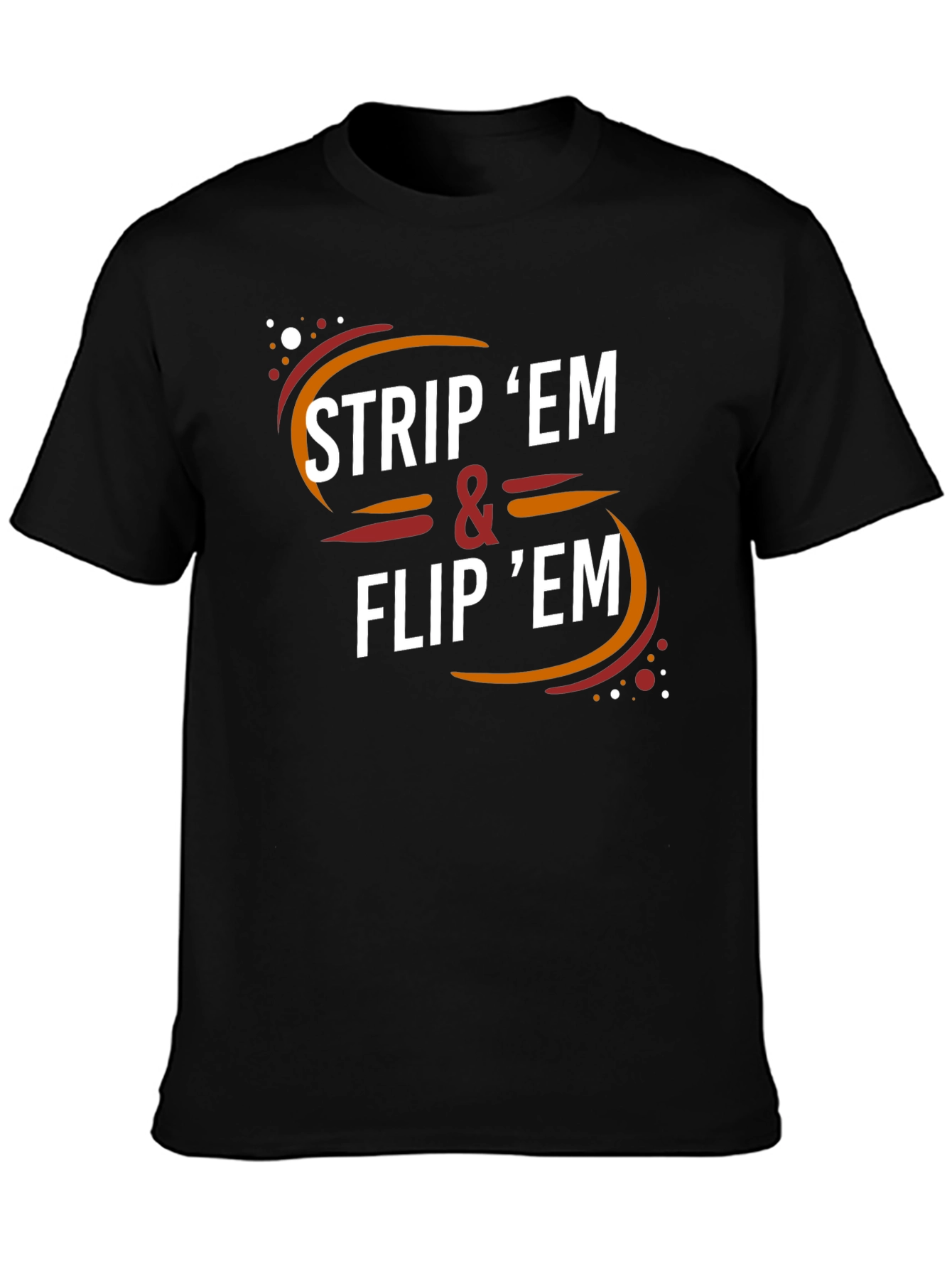 Black Strip 'Em & Flip 'Em Graphic Tee - Black view 3